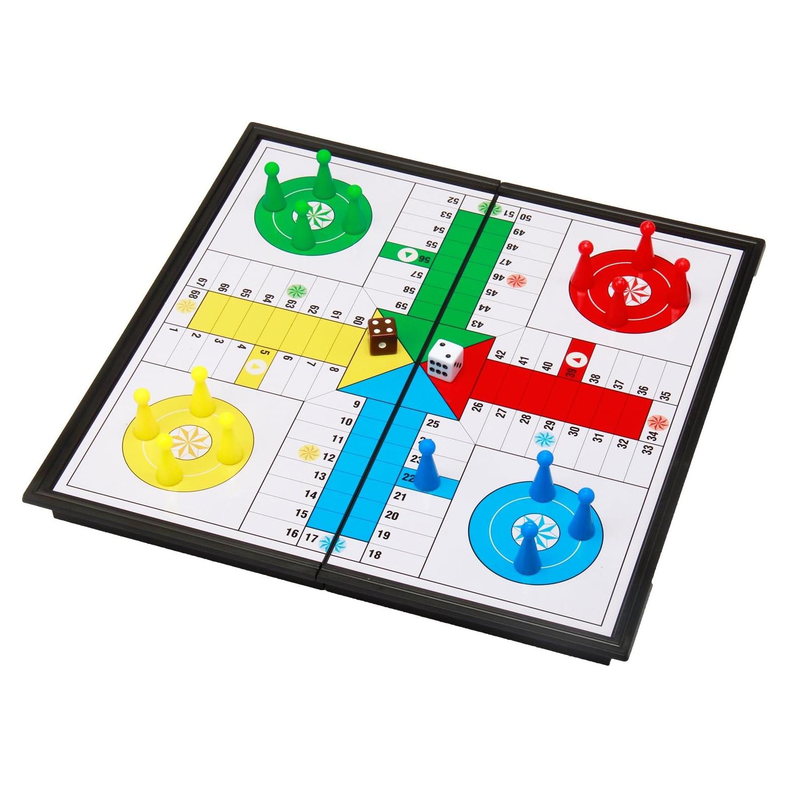 Juego de Ludo Magnético Amerous 24.5x12.3 cm Plegable