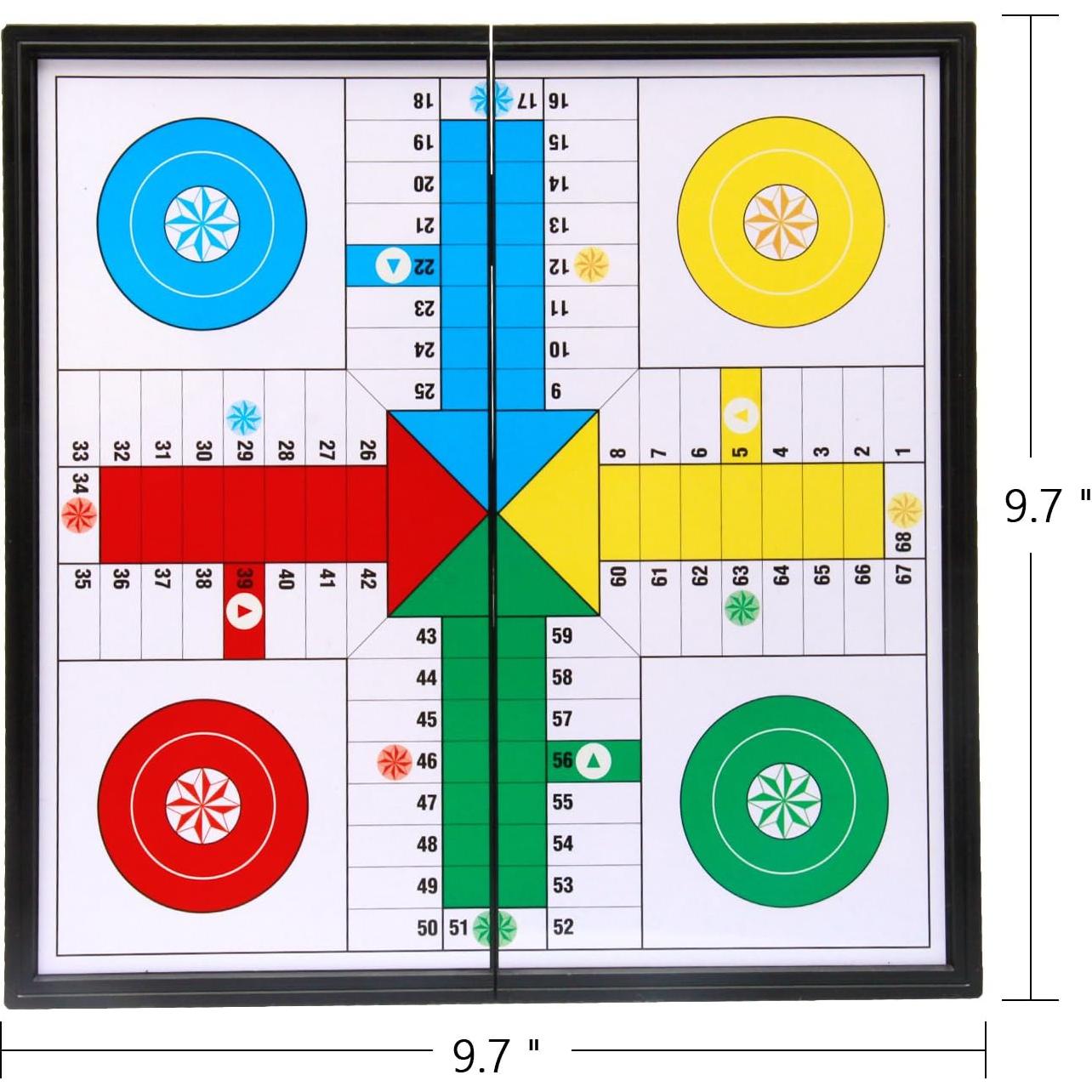 Juego de Ludo Magnético Amerous 24.5x12.3 cm Plegable