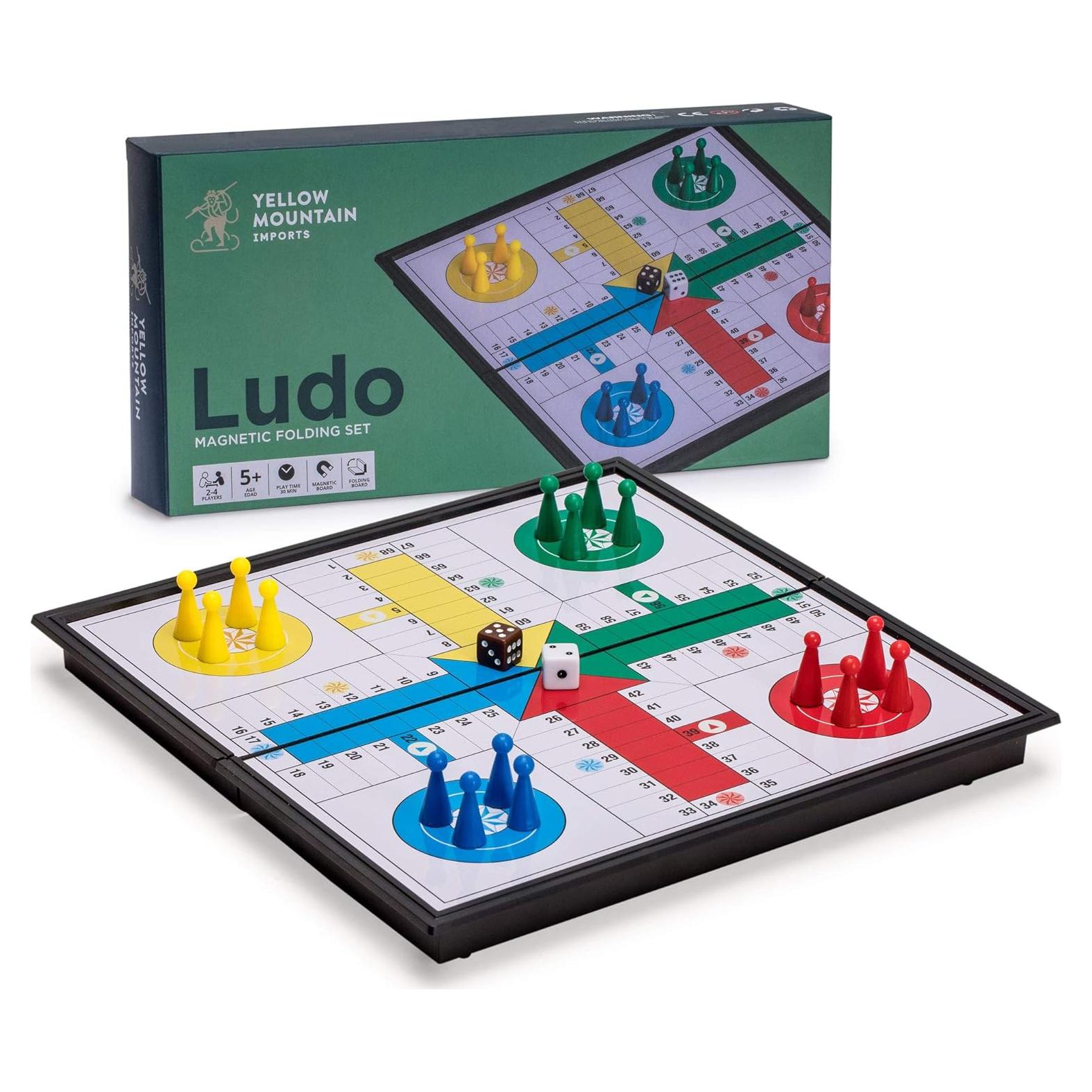 Juego de Viaje Ludo Magnético Importaciones Montaña Amarilla 24.8cm