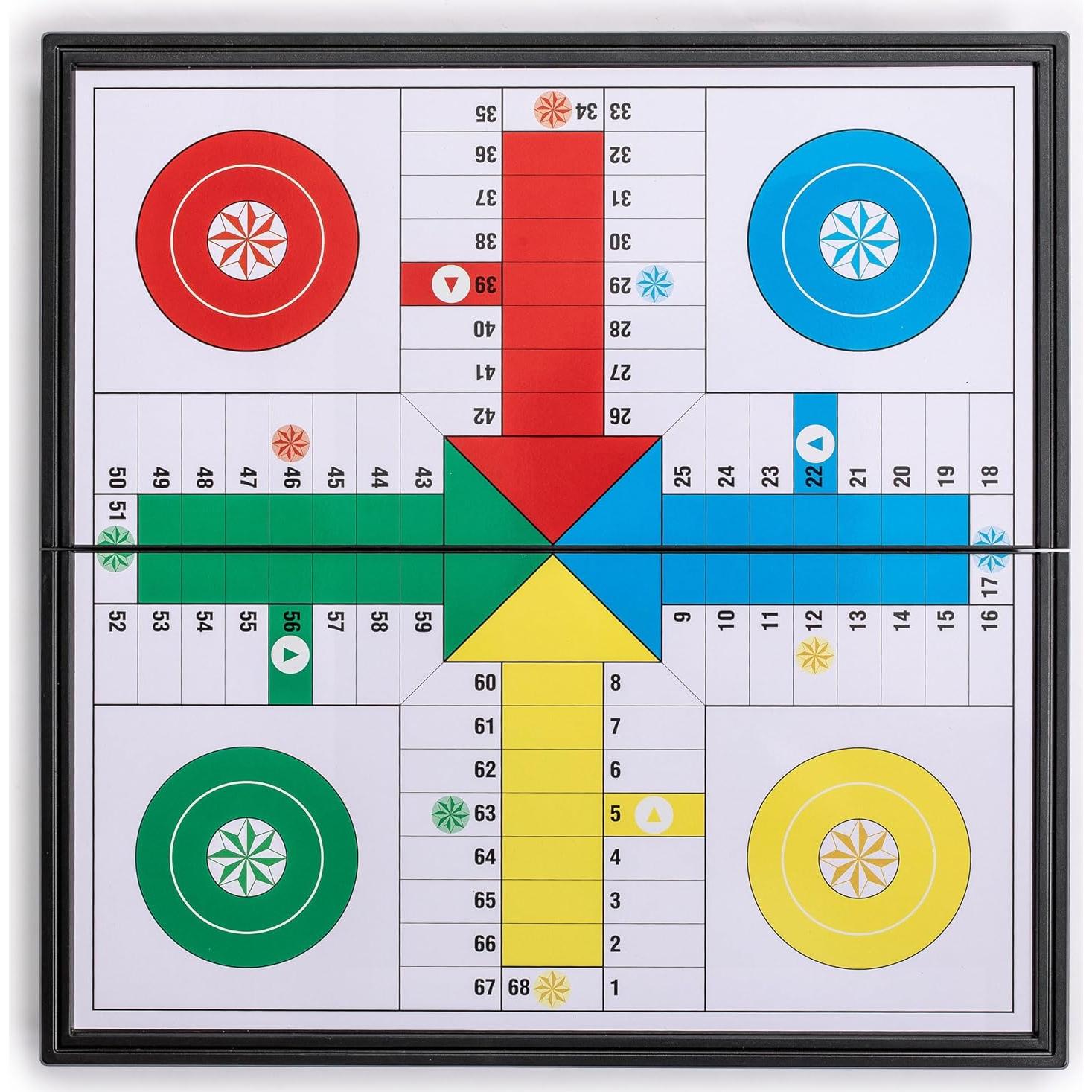 Juego de Viaje Ludo Magnético Importaciones Montaña Amarilla 24.8cm
