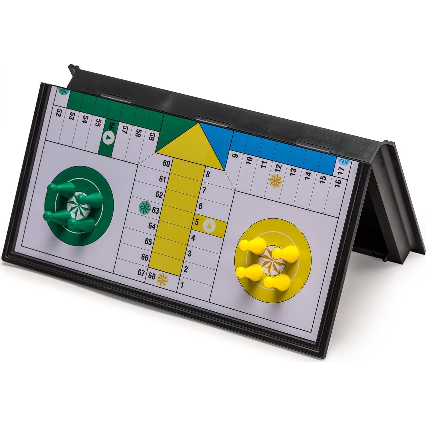 Juego de Viaje Ludo Magnético Importaciones Montaña Amarilla 24.8cm