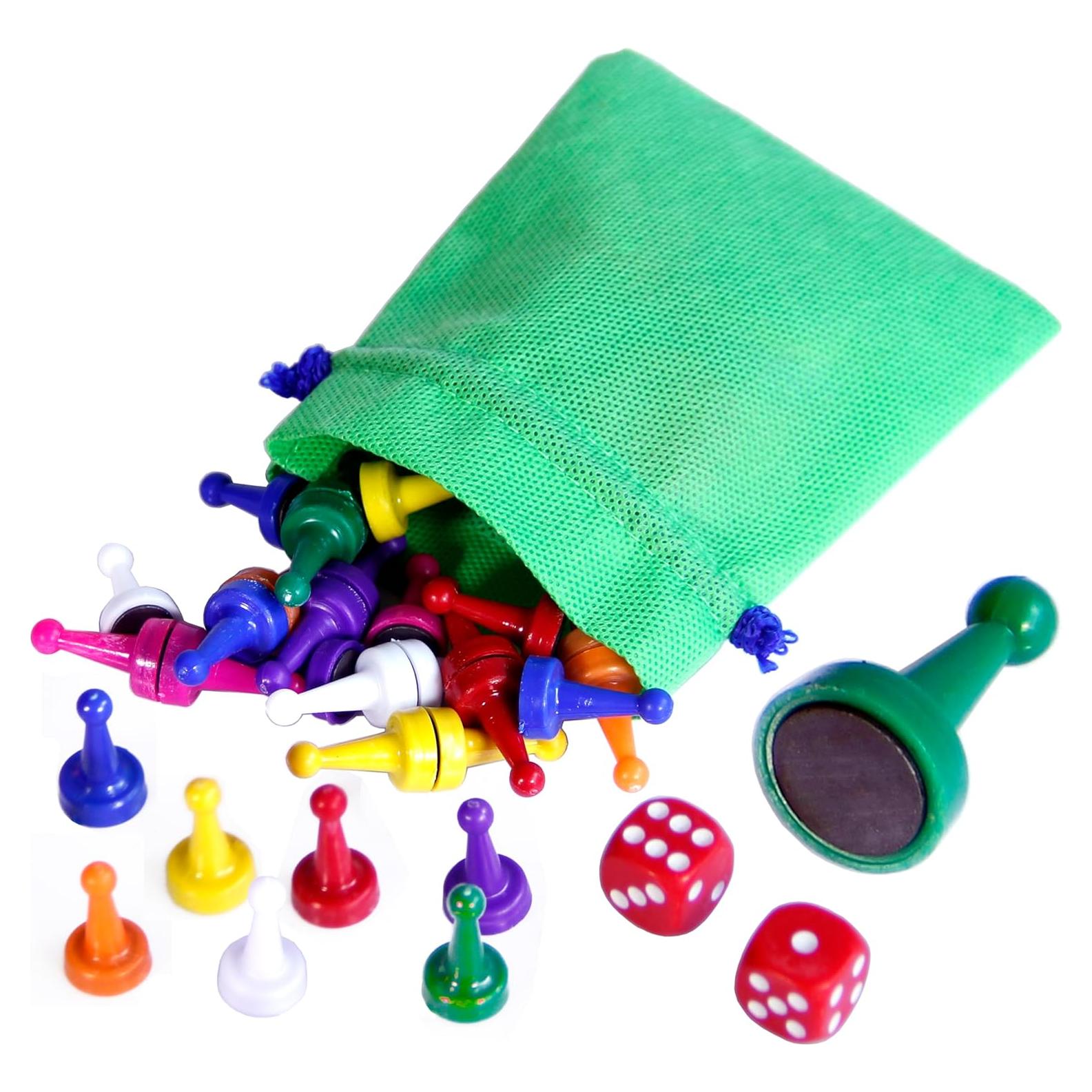 Fichas Magnéticas de Repuesto para Parqués Colombiano - 32 Piezas