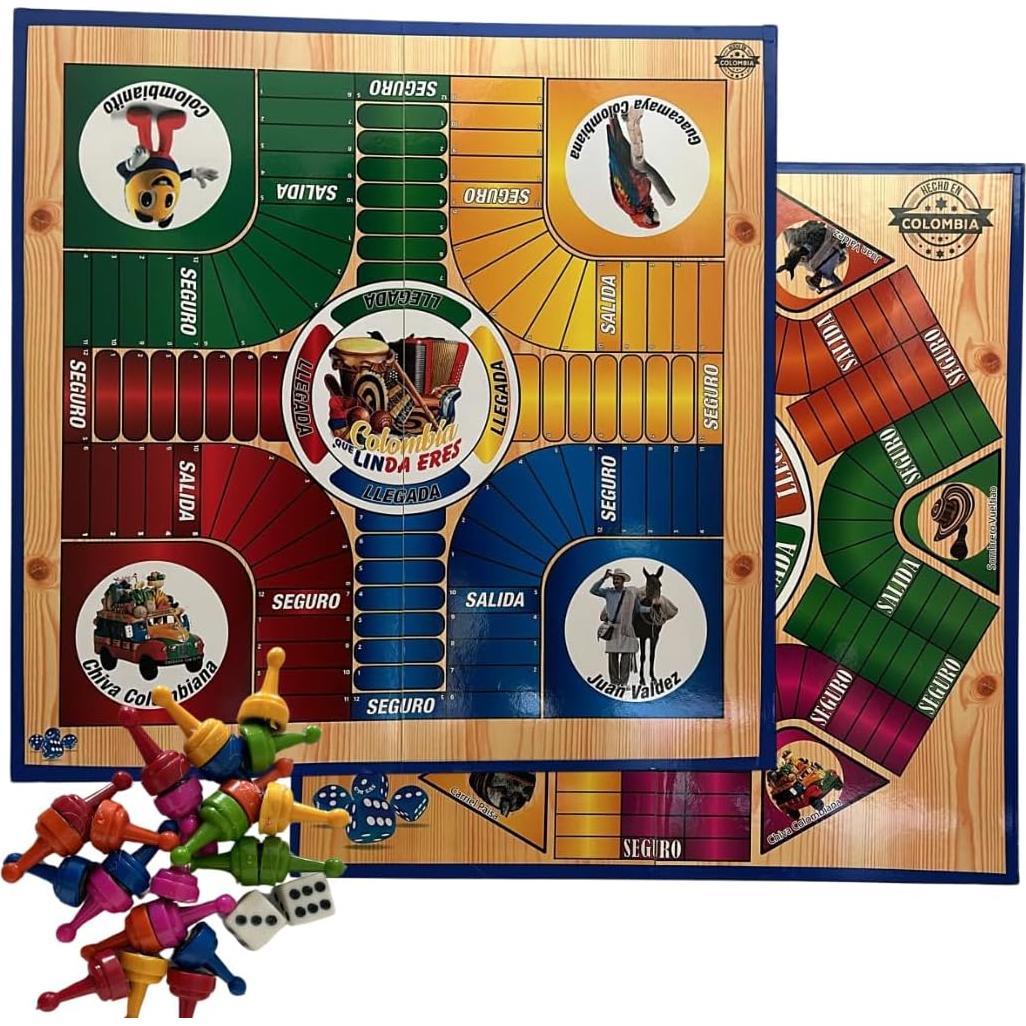 Juego de mesa magnético Colombiano Parchís Ludo 50x50 cm