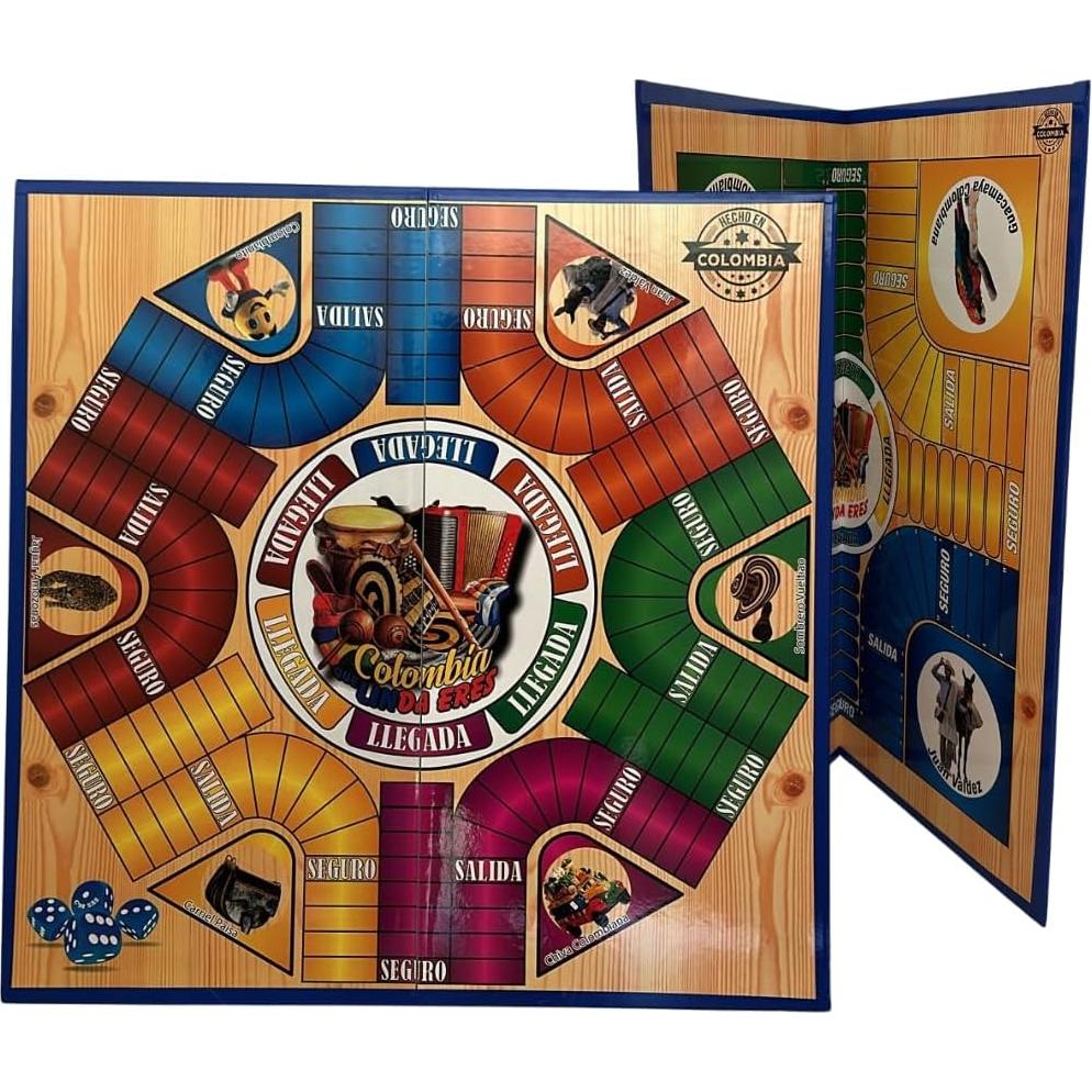Juego de mesa magnético Colombiano Parchís Ludo 50x50 cm