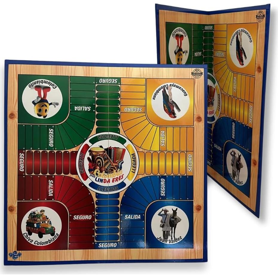 Juego de mesa magnético Colombiano Parchís Ludo 50x50 cm