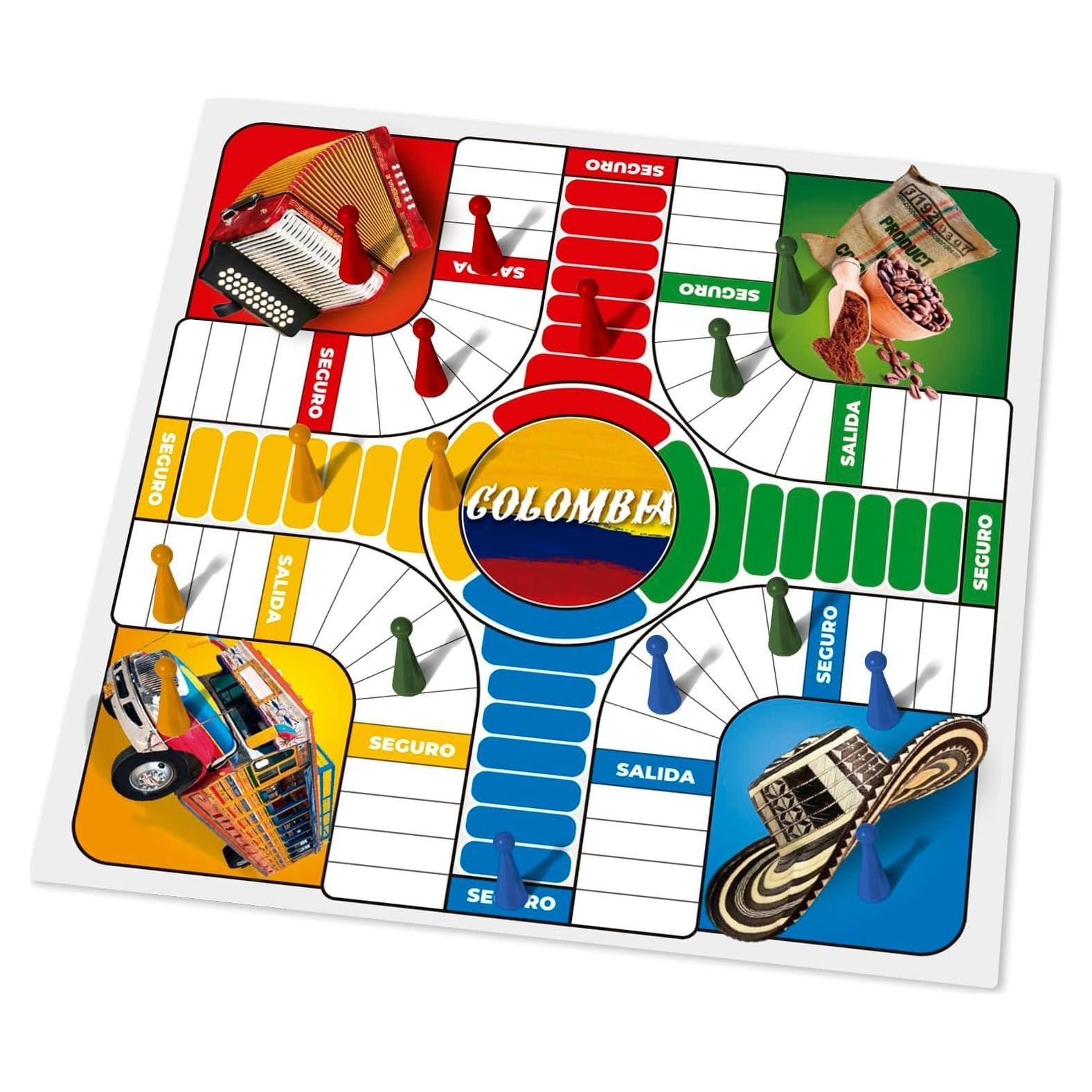 Juego de Mesa Parques Colombiano Golden Gate para 2-4 Jugadores