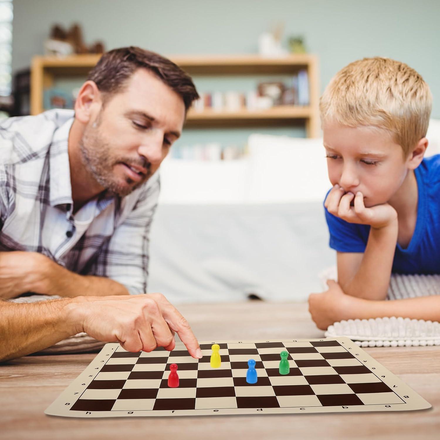 48 Piezas de Ajedrez de Madera Multicolor NUOBESTY 2.5 cm