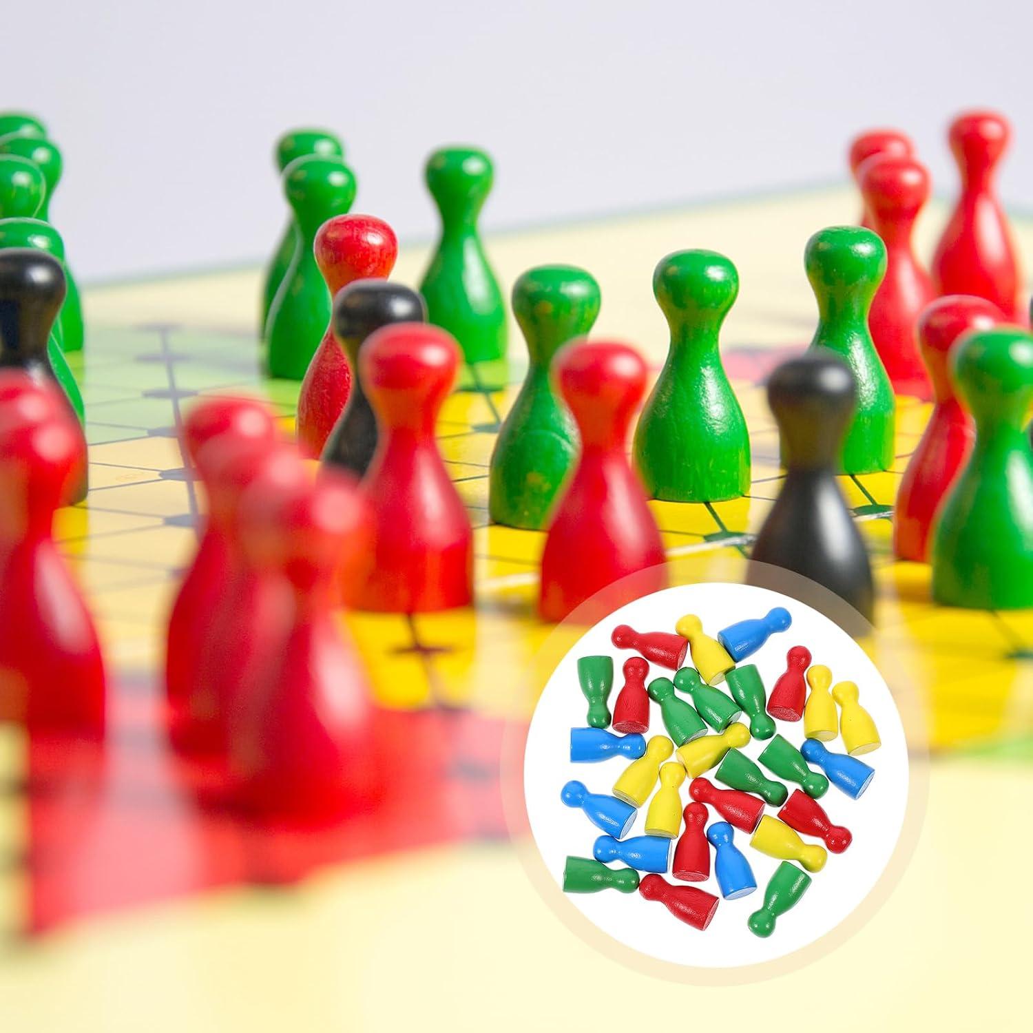 48 Piezas de Ajedrez de Madera Multicolor NUOBESTY 2.5 cm