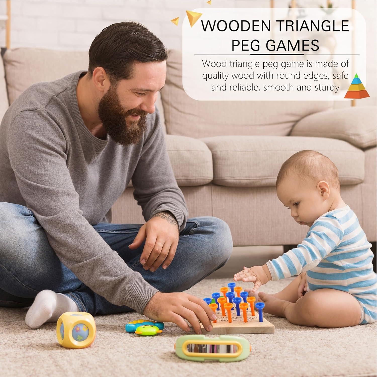 Juego de Clavos de Madera Haconba - 30 Paquetes Triangular 11 cm