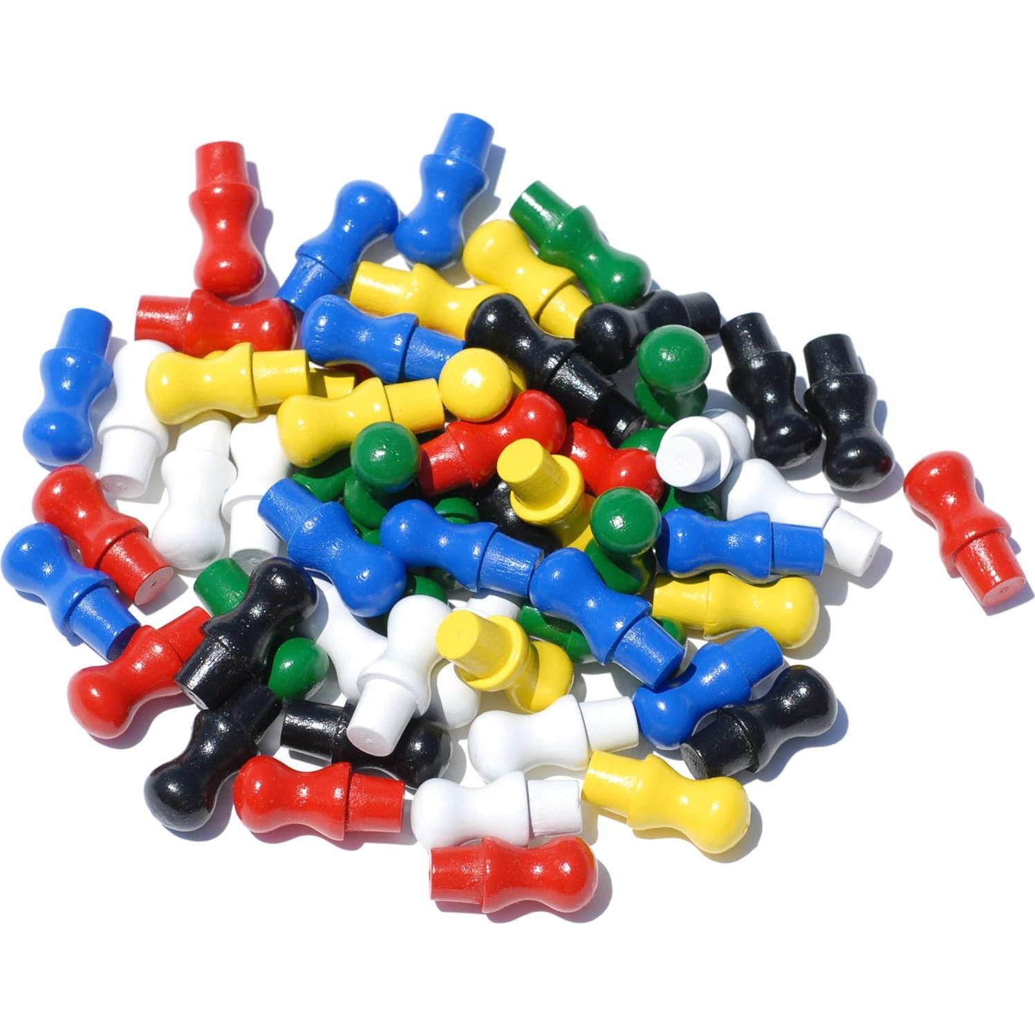 Pernos de Madera de Repuesto WE Games para Damas Chinas - 60 Piezas