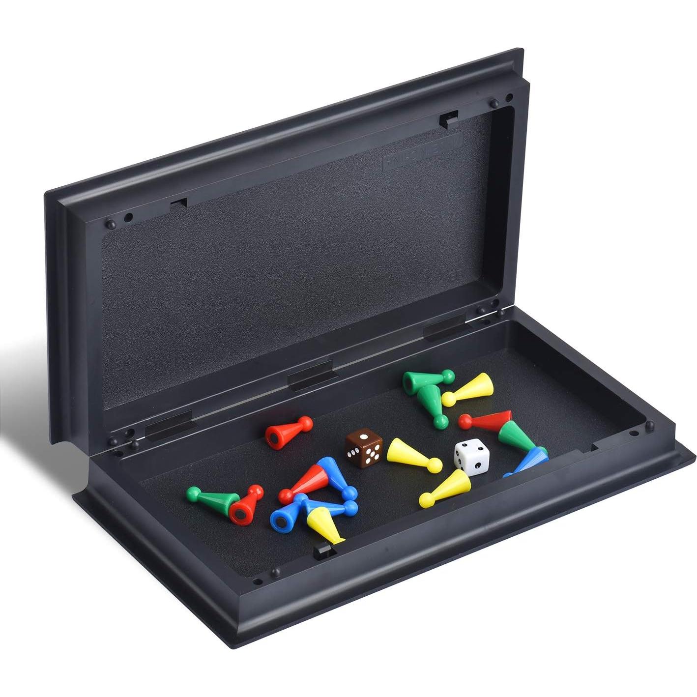 Juego de Mesa Ludo Magnético QuadPro Plegable 25 cm Viaje