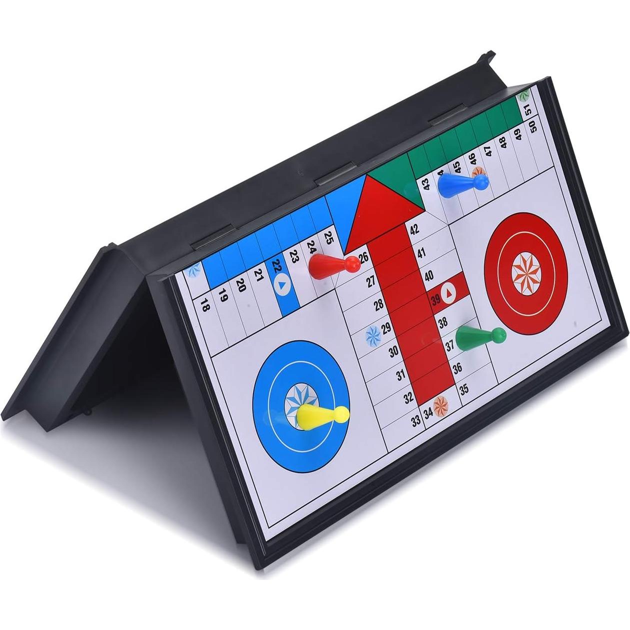 Juego de Mesa Ludo Magnético QuadPro Plegable 25 cm Viaje