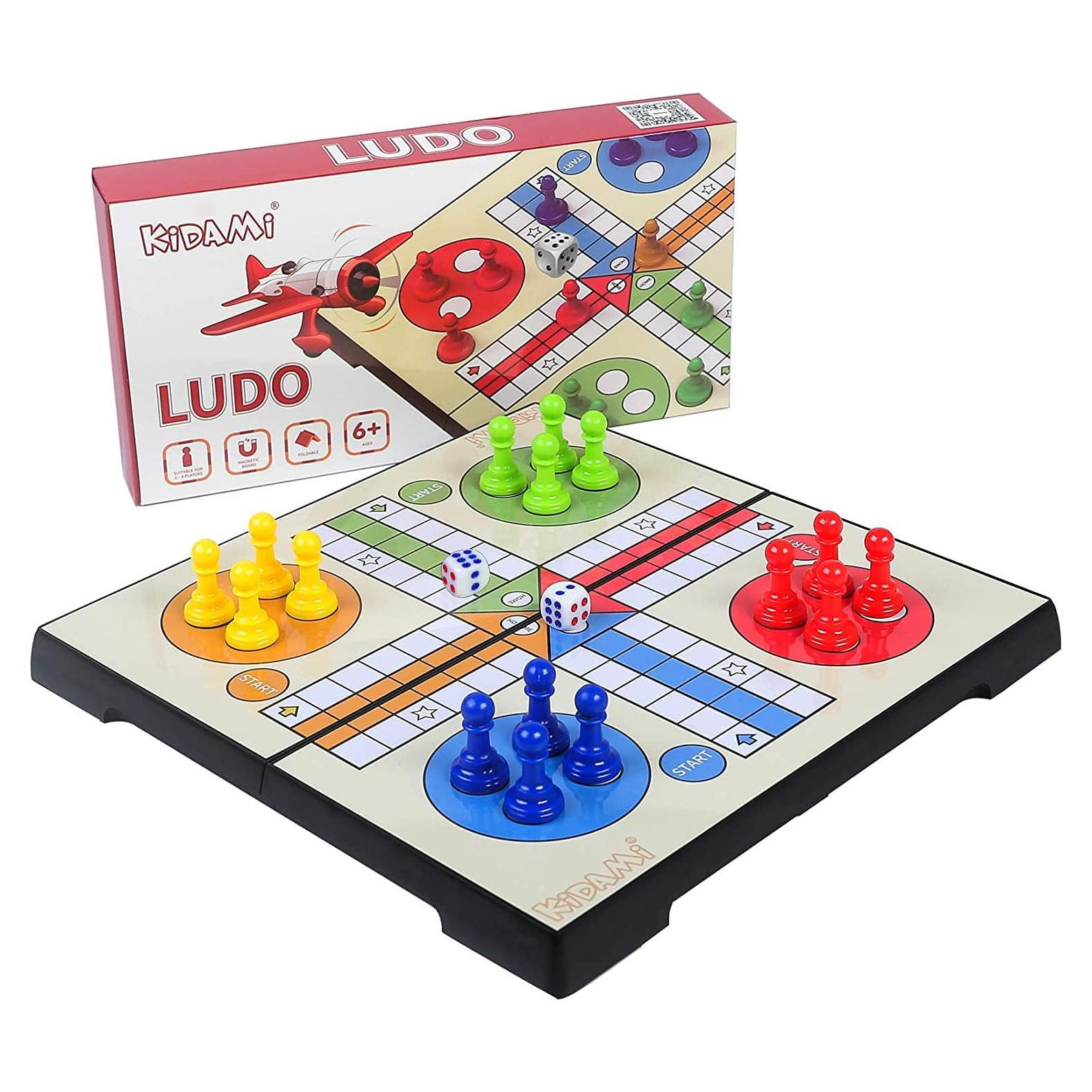 Juego de Mesa Ludo Magnético KIDAMI Plegable 24.1 cm