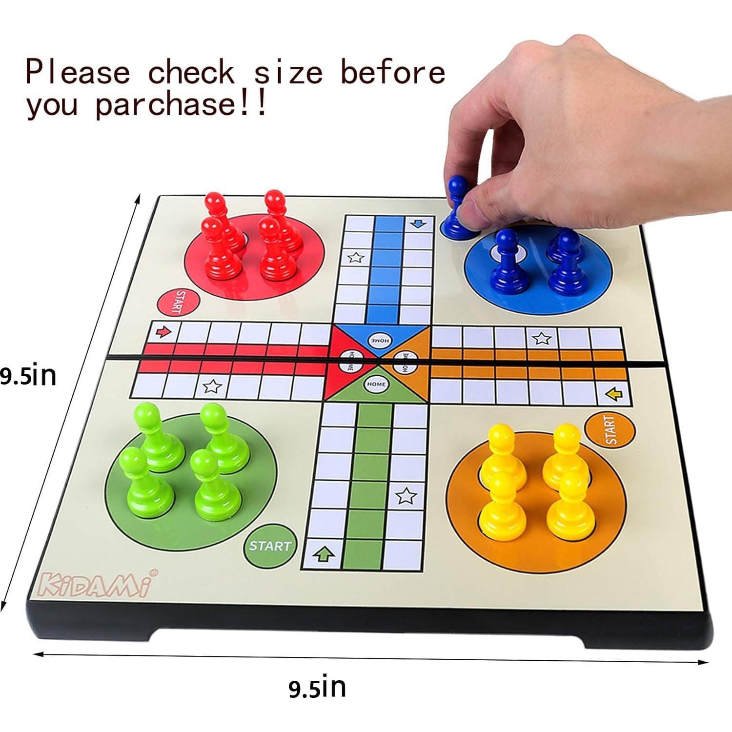 Juego de Mesa Ludo Magnético KIDAMI Plegable 24.1 cm