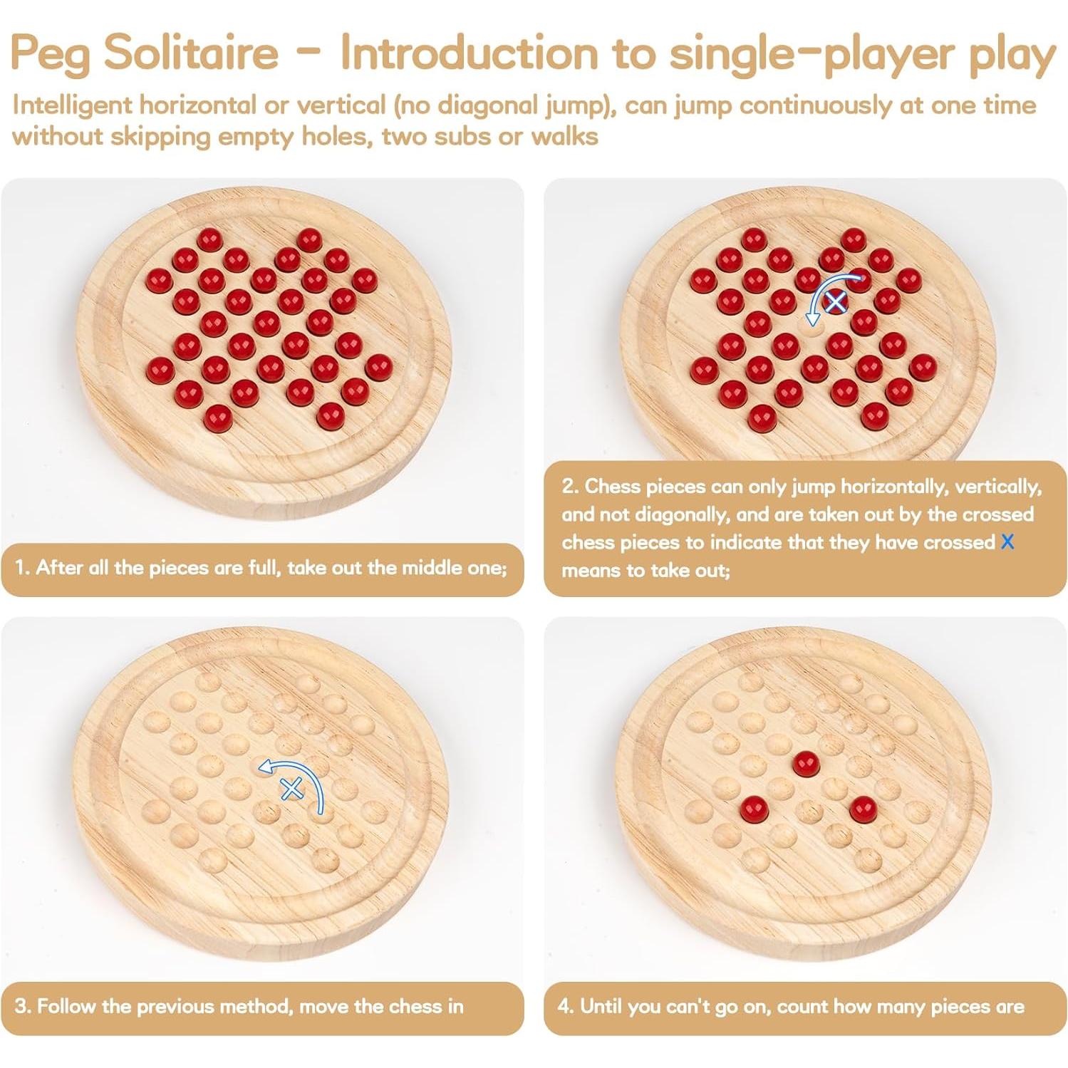 Ajedrez de Memoria Doble Lado Anstore Madera 16.5x2cm