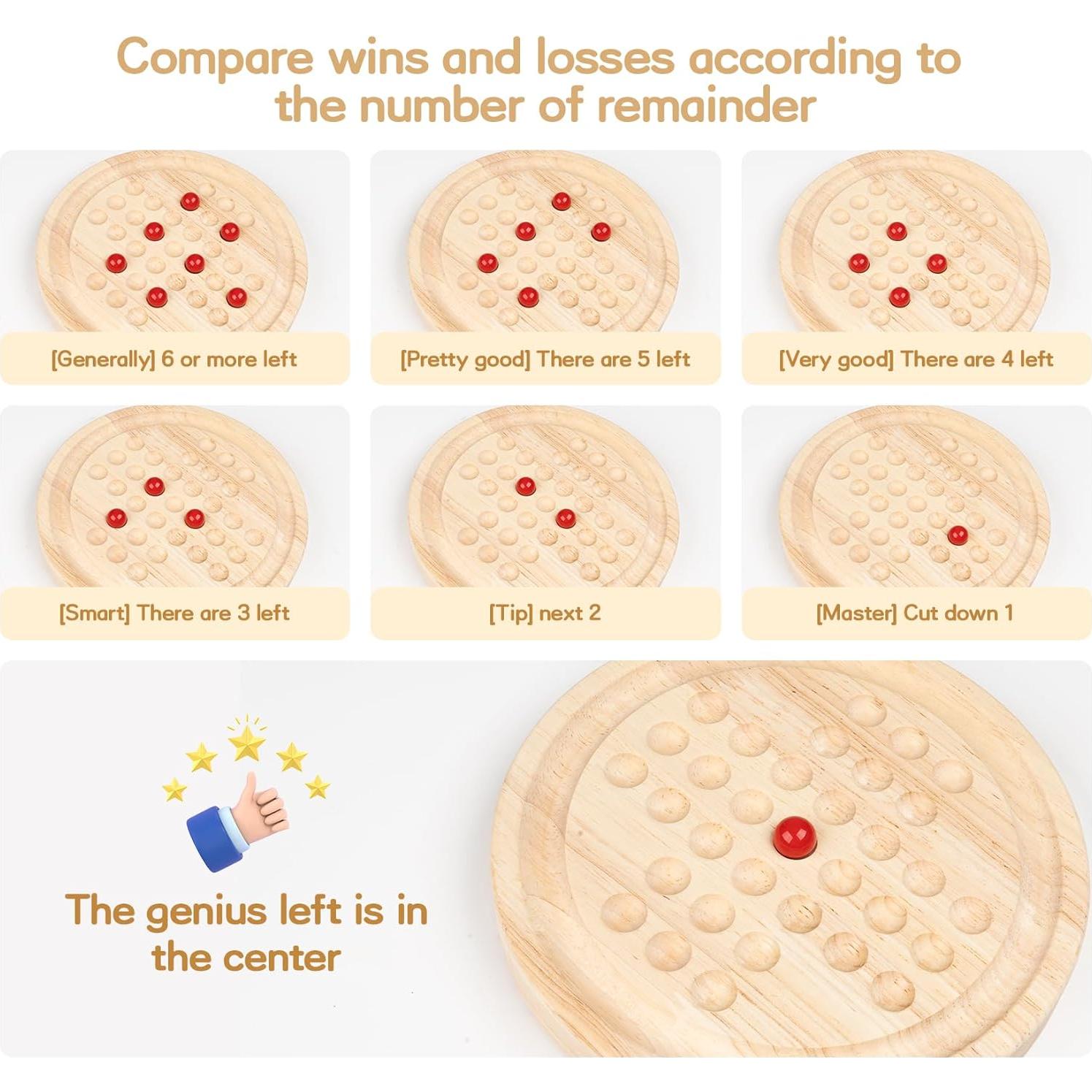 Ajedrez de Memoria Doble Lado Anstore Madera 16.5x2cm