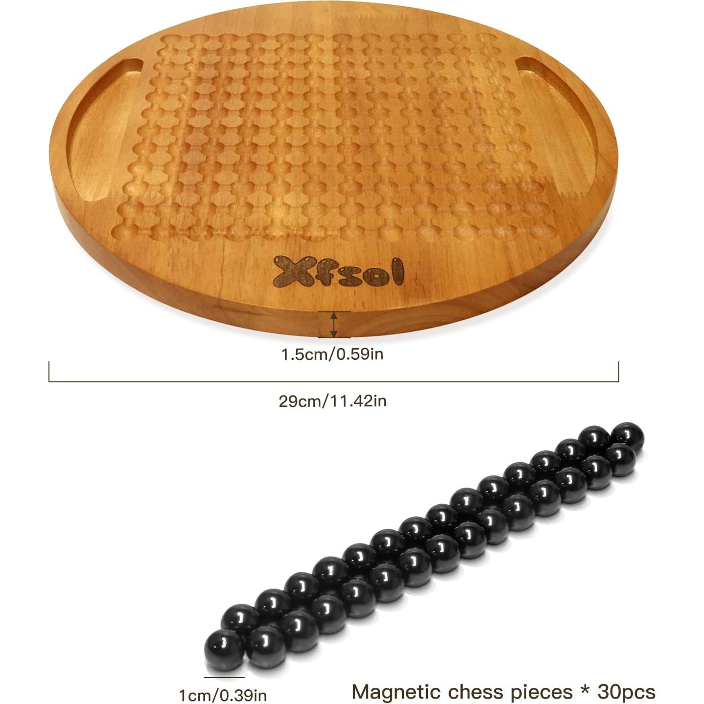 Juego de Ajedrez Magnético de Madera KKWODEN 20cm para 2+ Jugadores