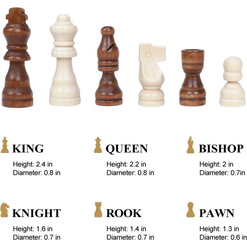 Juego de Ajedrez Magnético de Madera GOTHINK 38x38cm Plegable