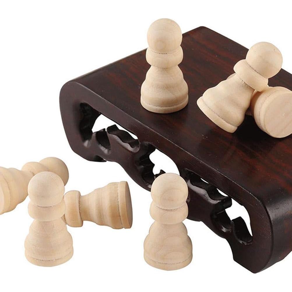 Piezas de Ajedrez de Madera TOYANDONA 50pcs DIY 3x3cm