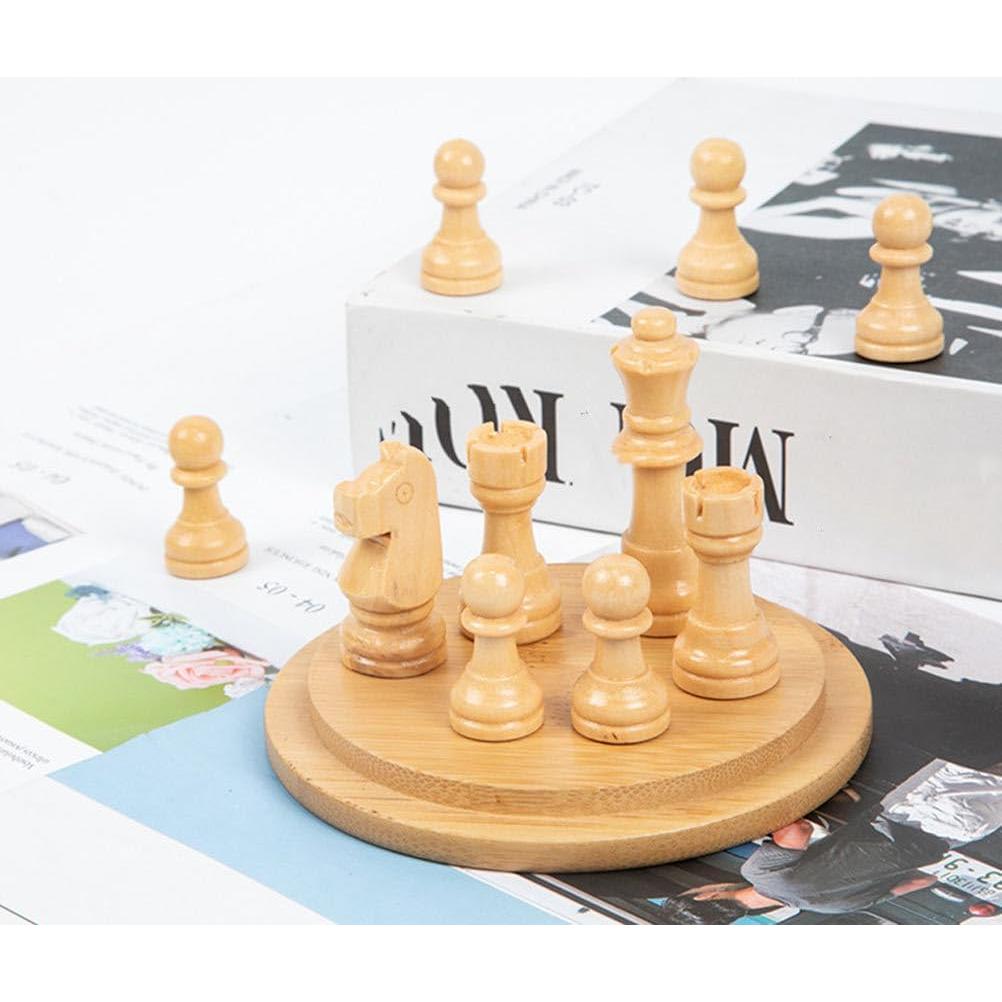 Piezas de Ajedrez de Madera TOYANDONA 50pcs DIY 3x3cm