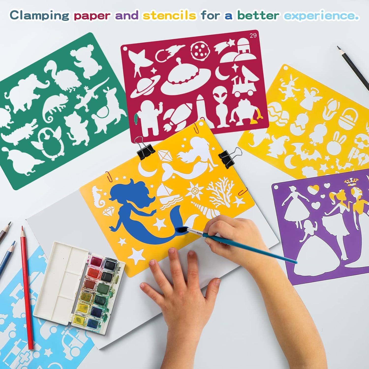 Set de Plantillas de Dibujo Kaemi 40 Piezas para Niños