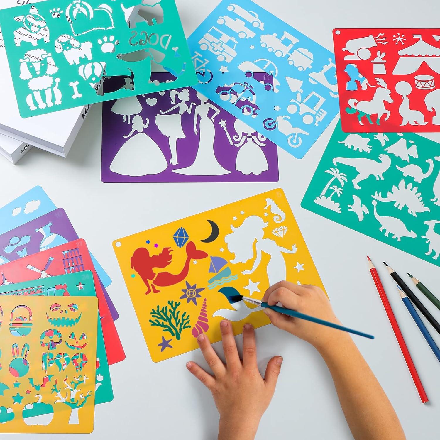 Set de Plantillas de Dibujo Kaemi 40 Piezas para Niños