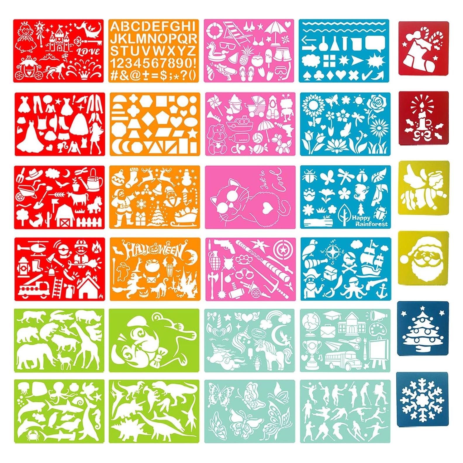 Set de 30 Plantillas de Dibujo LanMa para Niños - 400 Imágenes