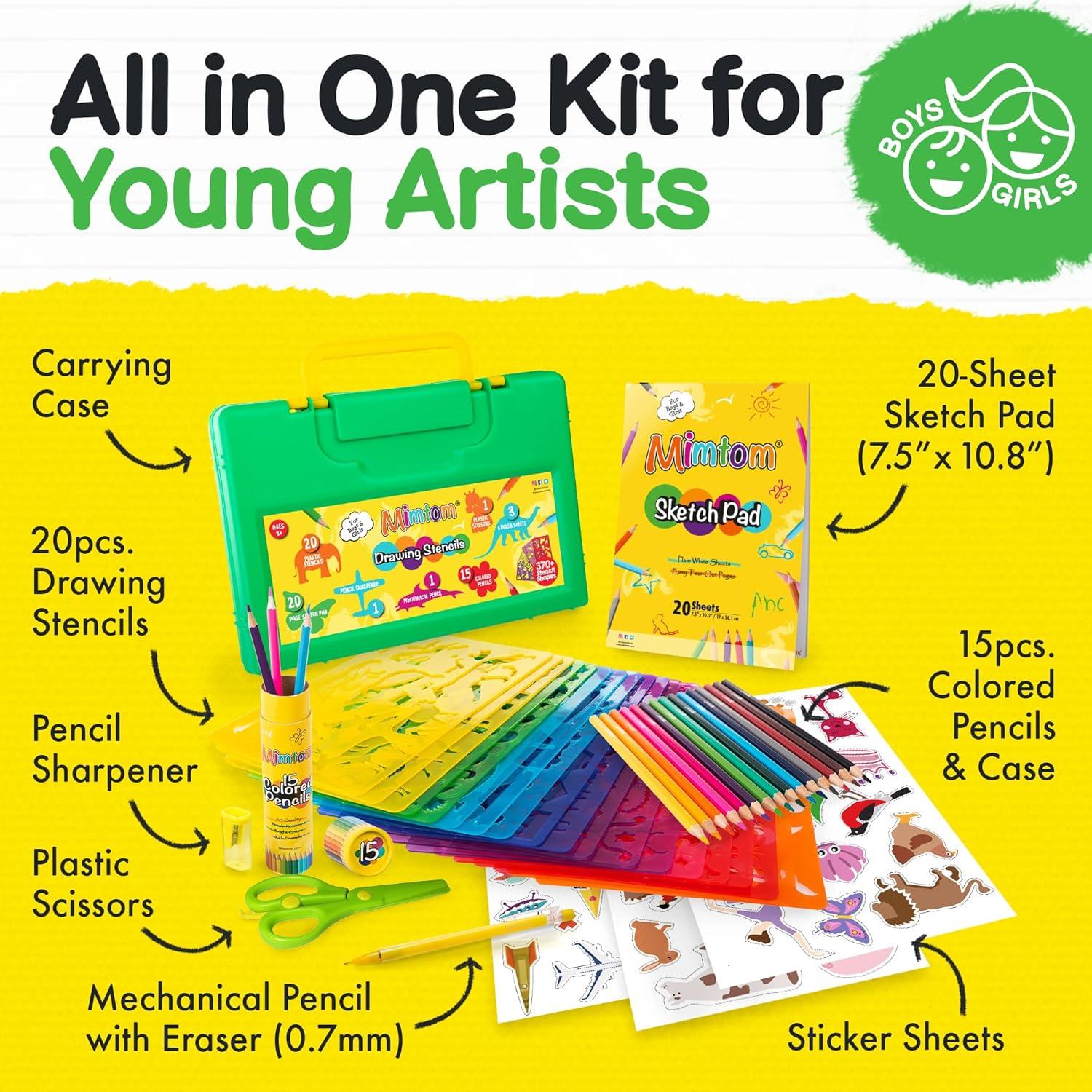 Kit de Plantillas para Dibujar Mimtom - 60 Piezas para Niños