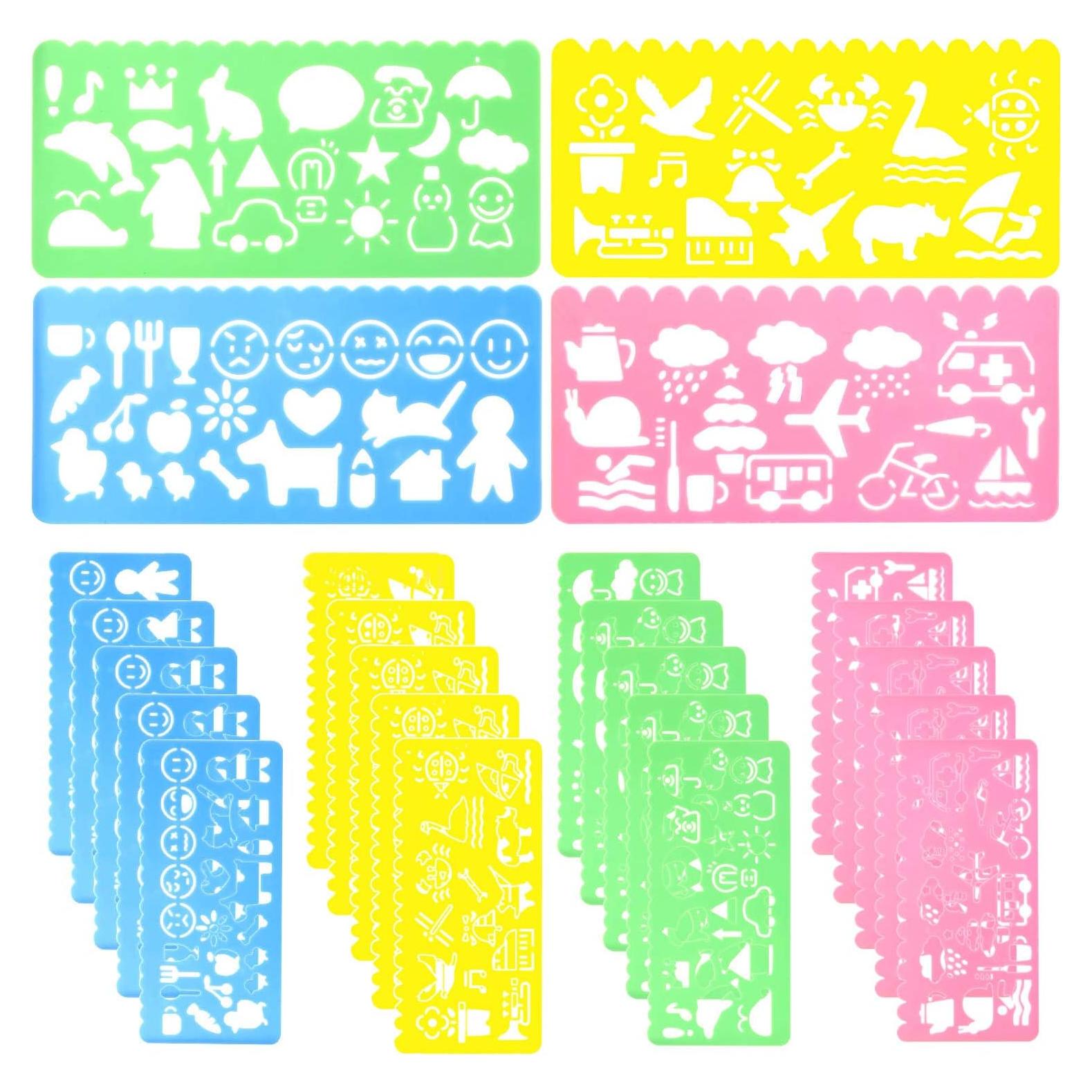 Juego de Plantillas de Dibujo STARVAST 24 Piezas para Niños