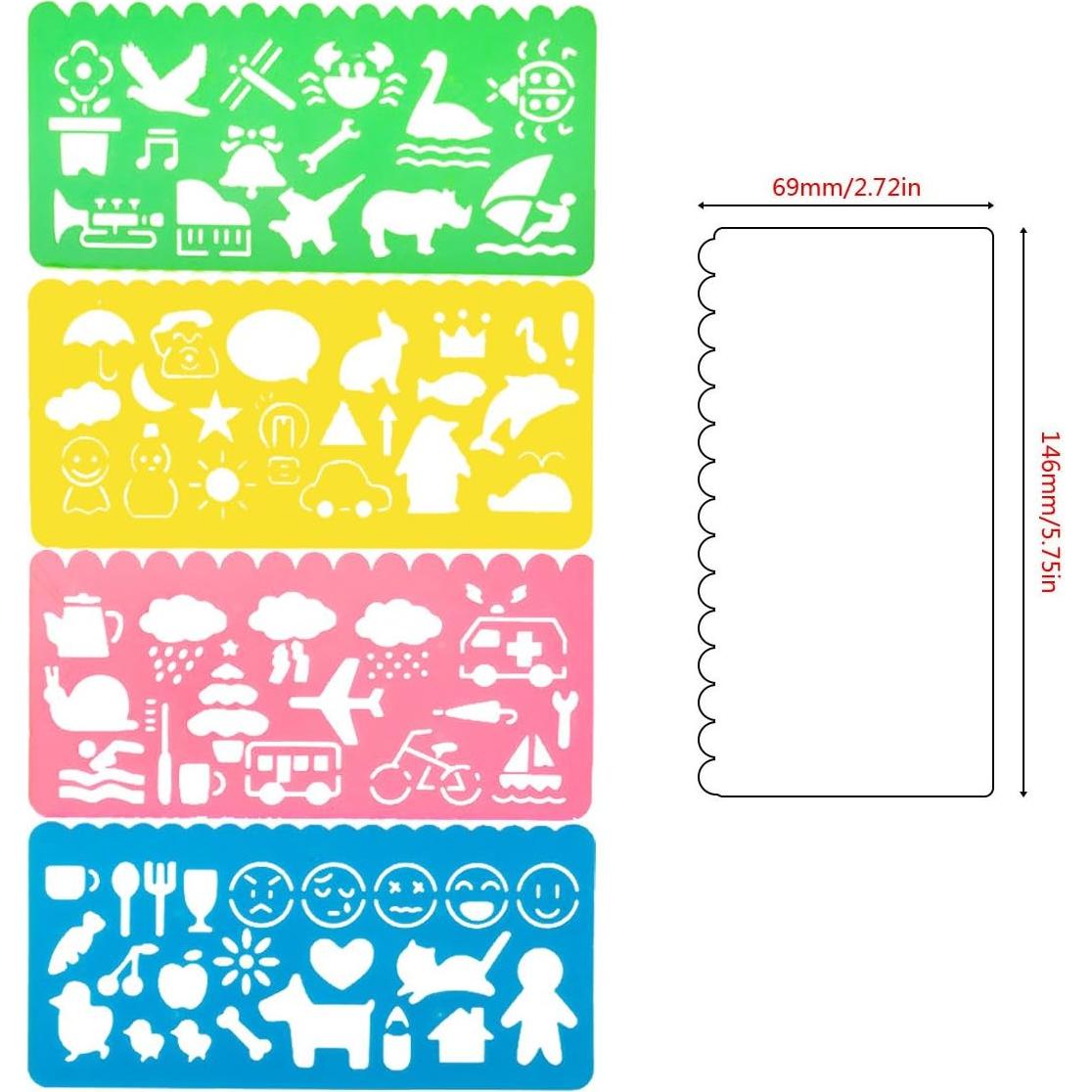 Juego de Plantillas de Dibujo STARVAST 24 Piezas para Niños