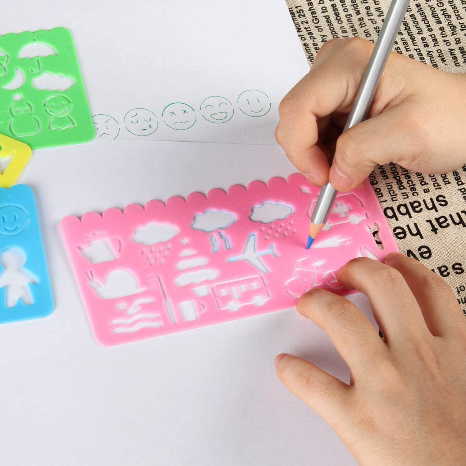 Juego de Plantillas de Dibujo STARVAST 24 Piezas para Niños