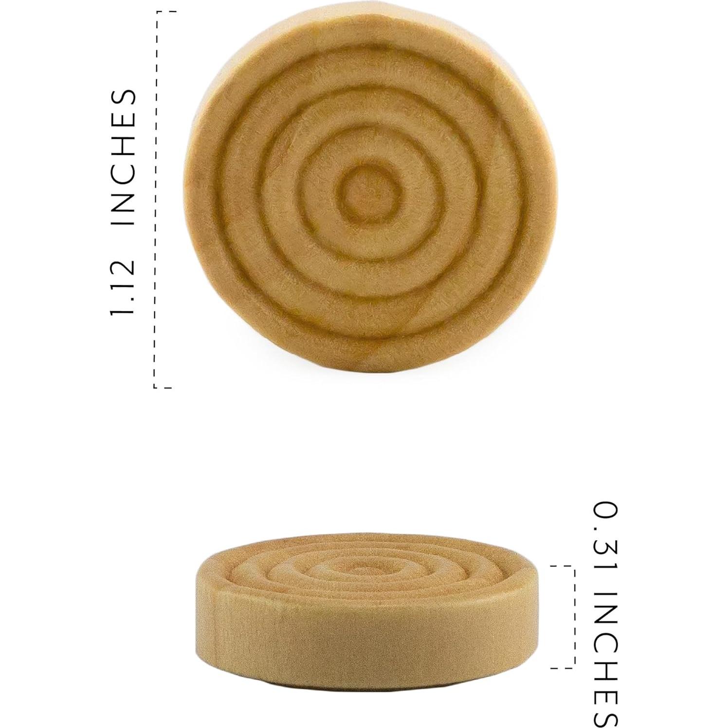 Fichas de Damas de Madera Natural Attatoy - 24 Piezas Apilables