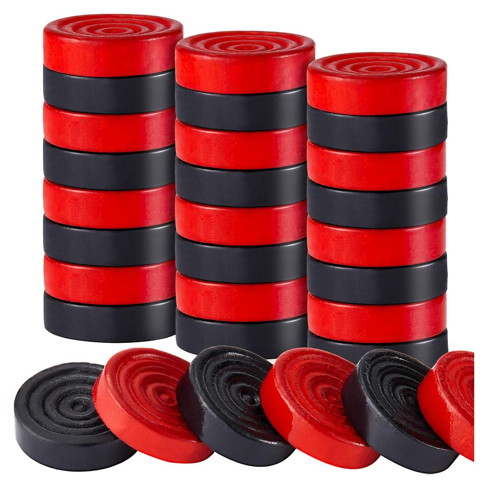 Fichas de Damas de Madera Skylety 24 Piezas 2.69 cm