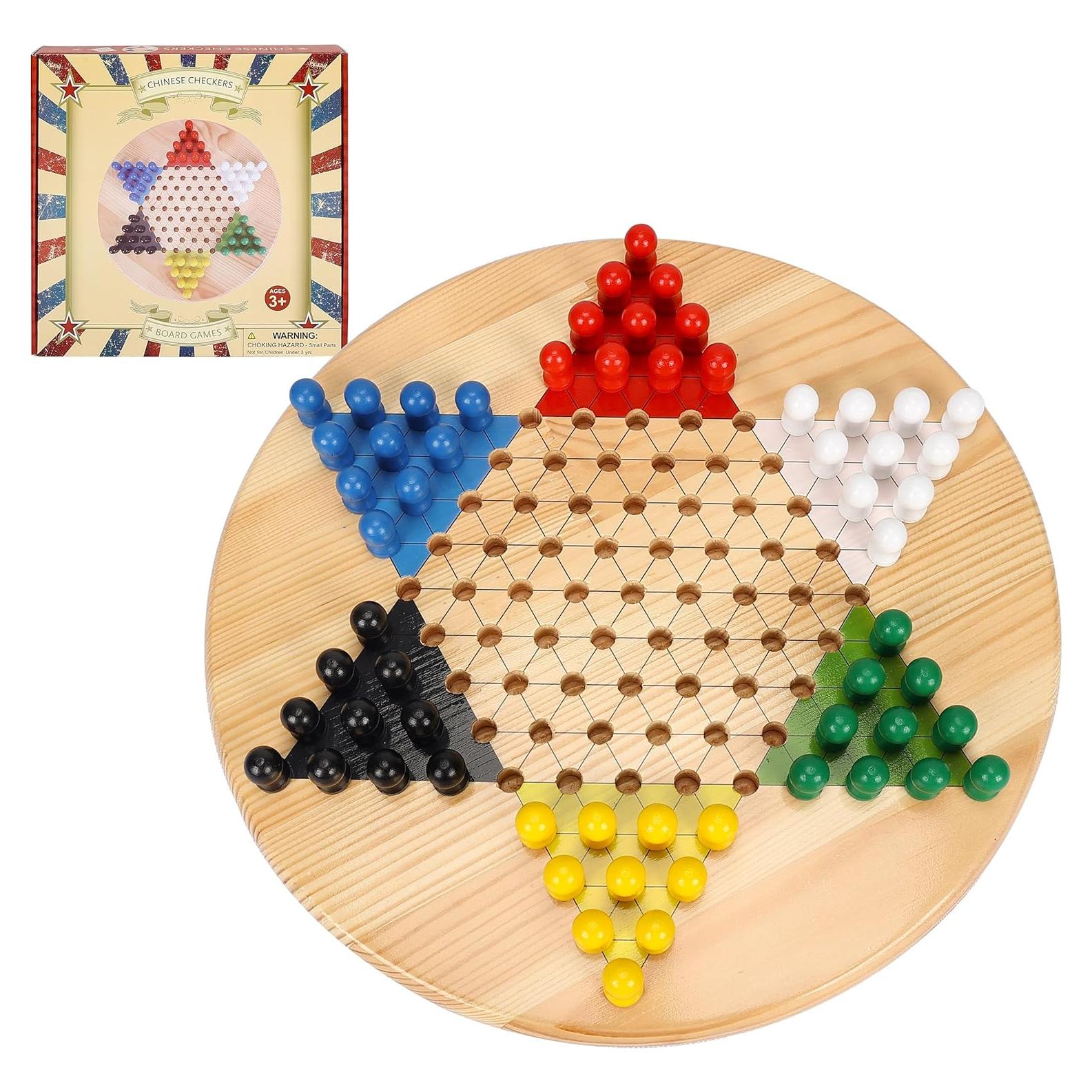 Juego de Damas Chinas Gothink de Madera 29 cm - 66 Fichas