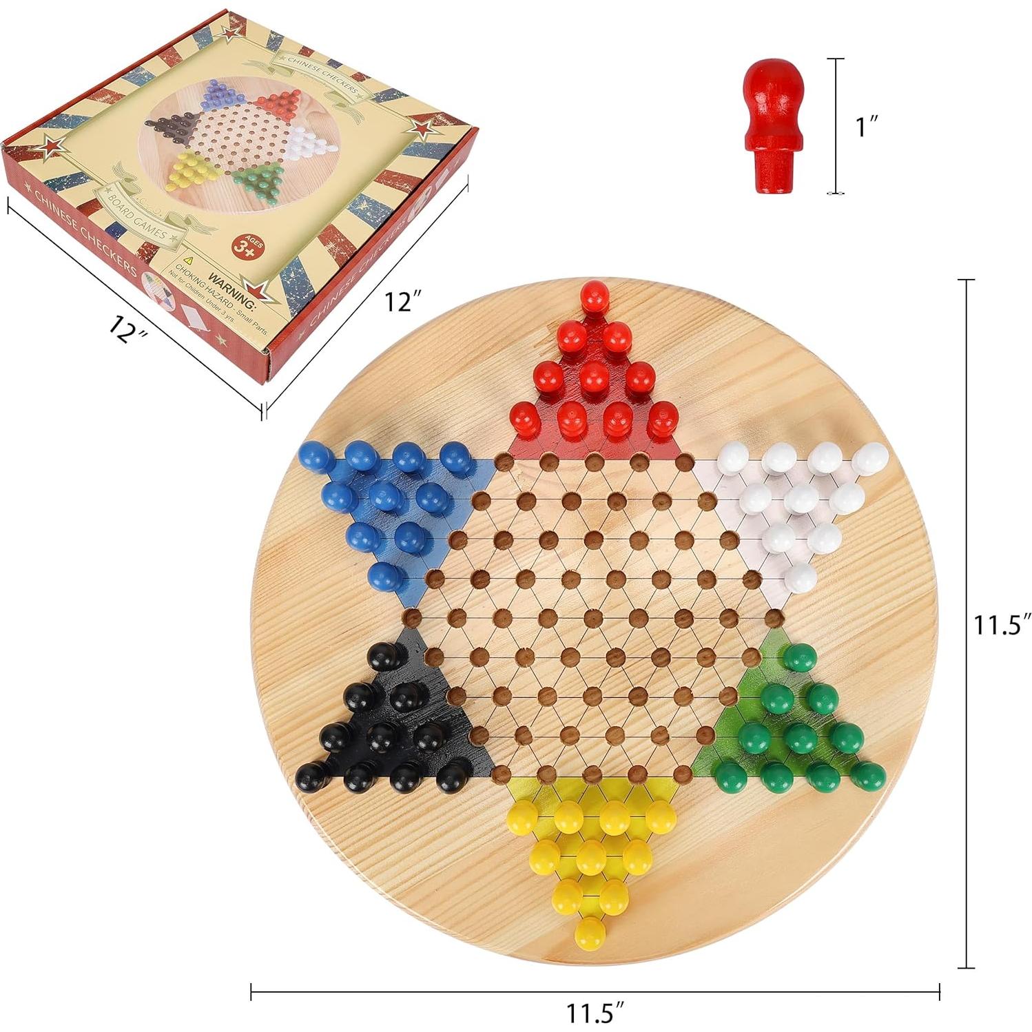 Juego de Damas Chinas Gothink de Madera 29 cm - 66 Fichas