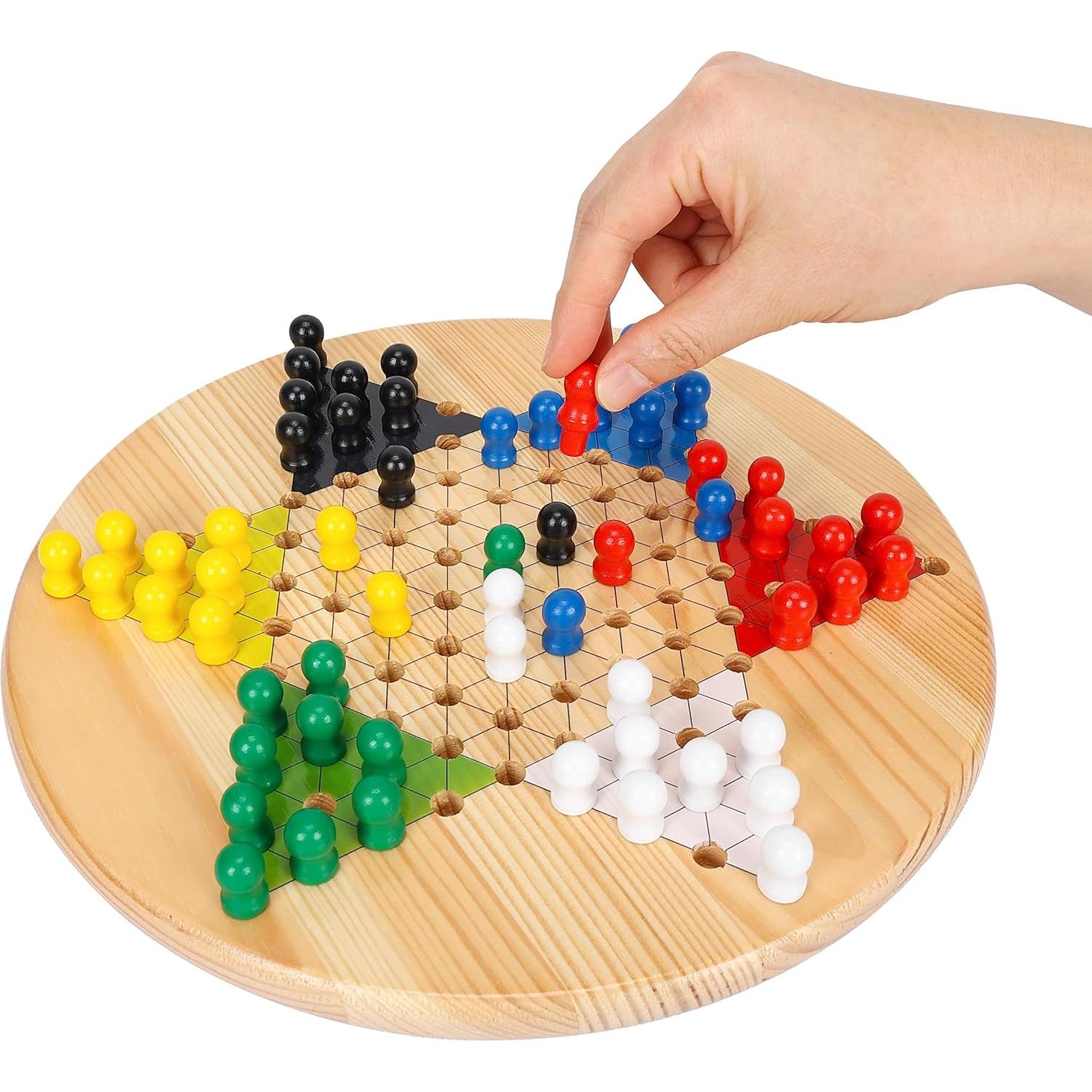 Juego de Damas Chinas Gothink de Madera 29 cm - 66 Fichas