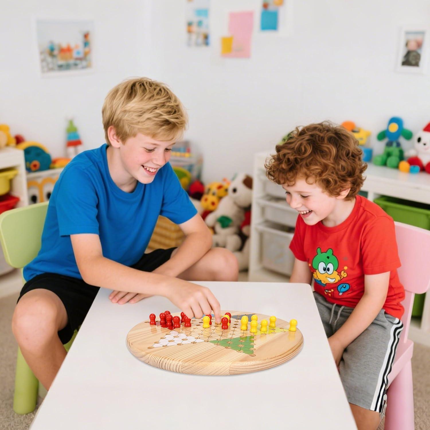 Juego de Damas Chinas Gothink de Madera 29 cm - 66 Fichas