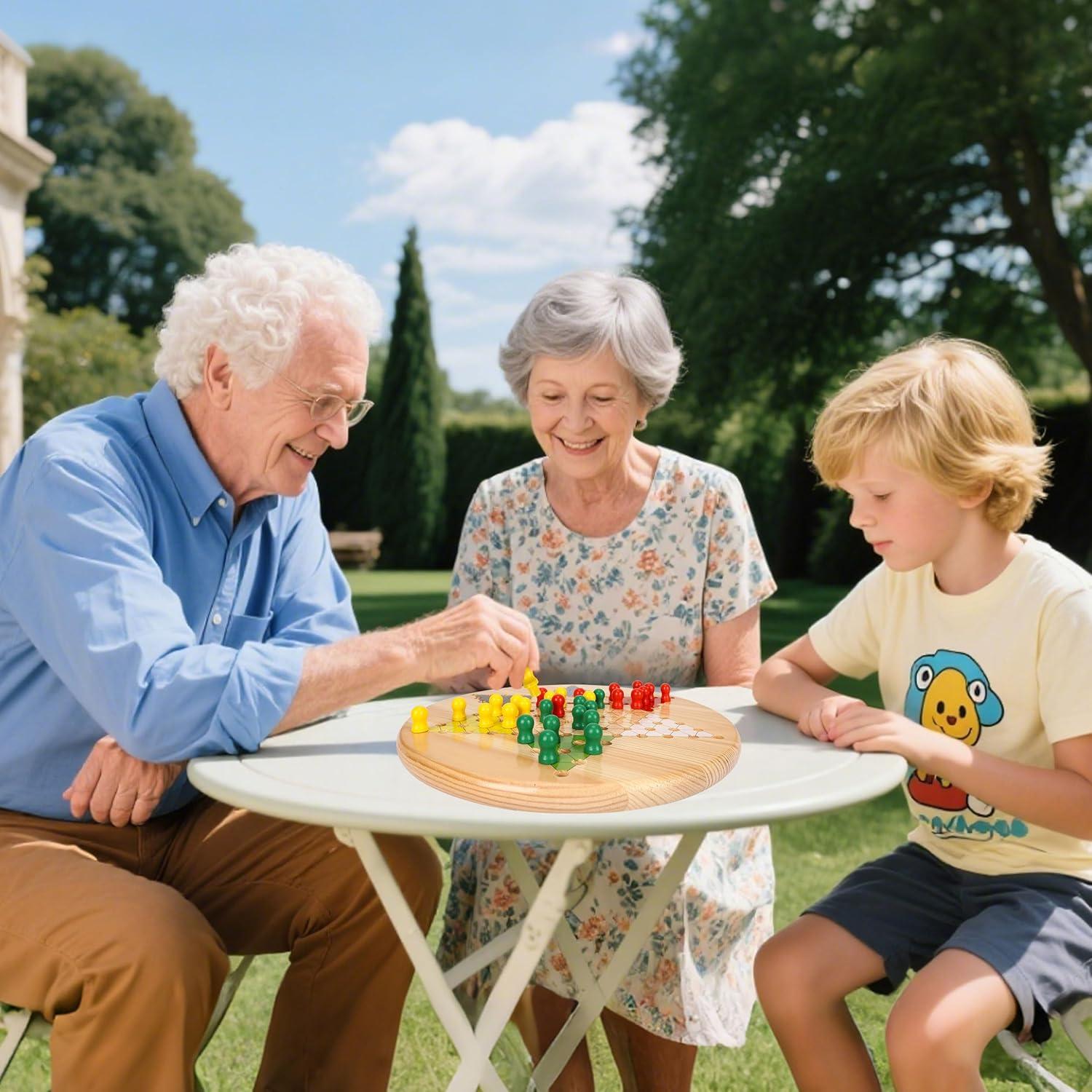 Juego de Damas Chinas Gothink de Madera 29 cm - 66 Fichas