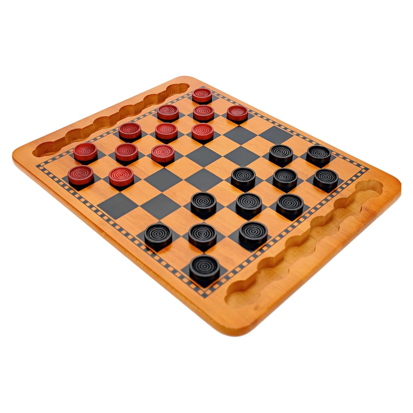Juego de Damas de Madera WE Games 36.83x29.21 cm 24 Piezas