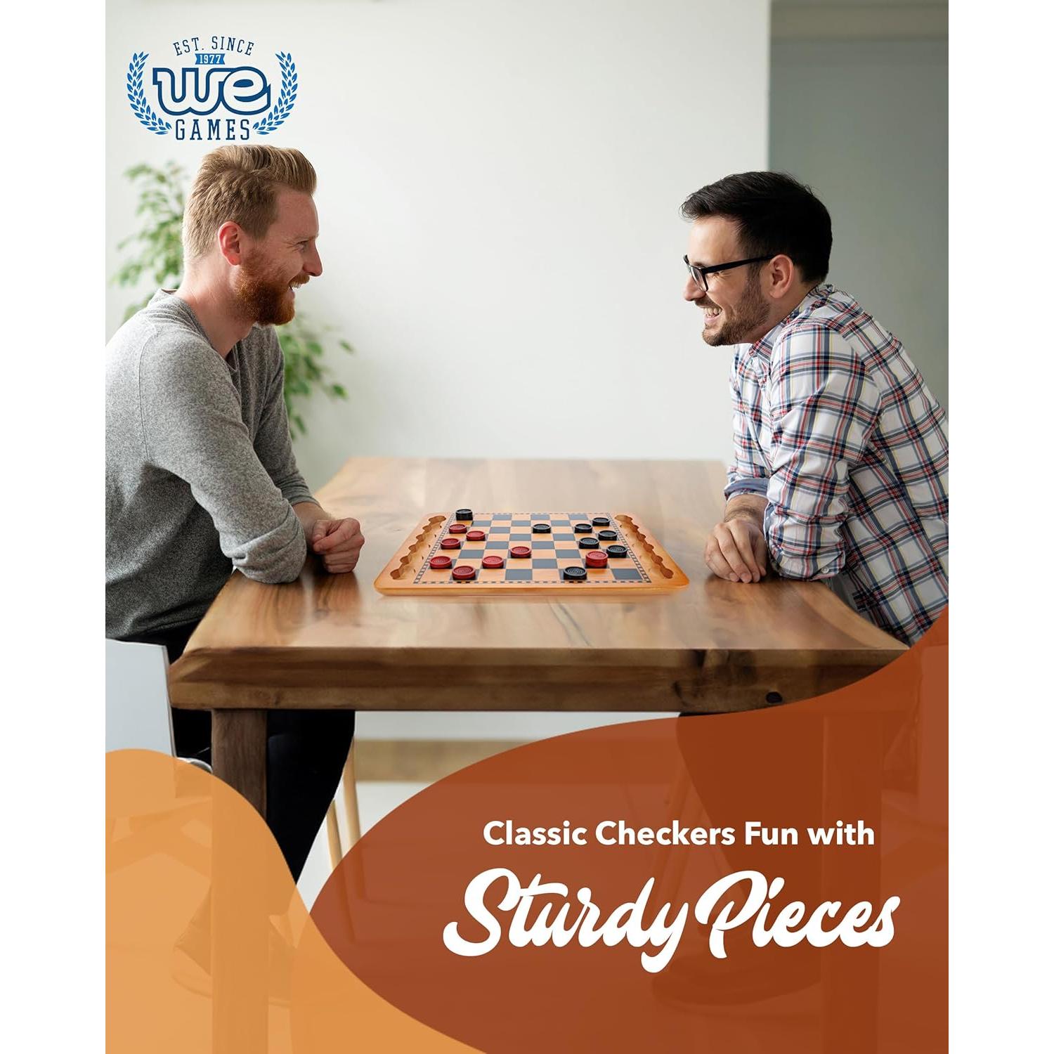 Juego de Damas de Madera WE Games 36.83x29.21 cm 24 Piezas