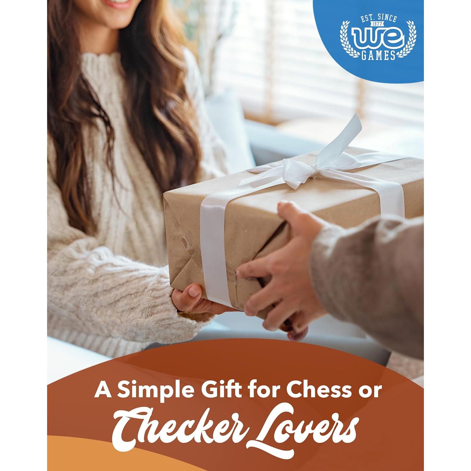 Piezas de Damas de Madera WE Games - 24 Piezas 3.81 cm