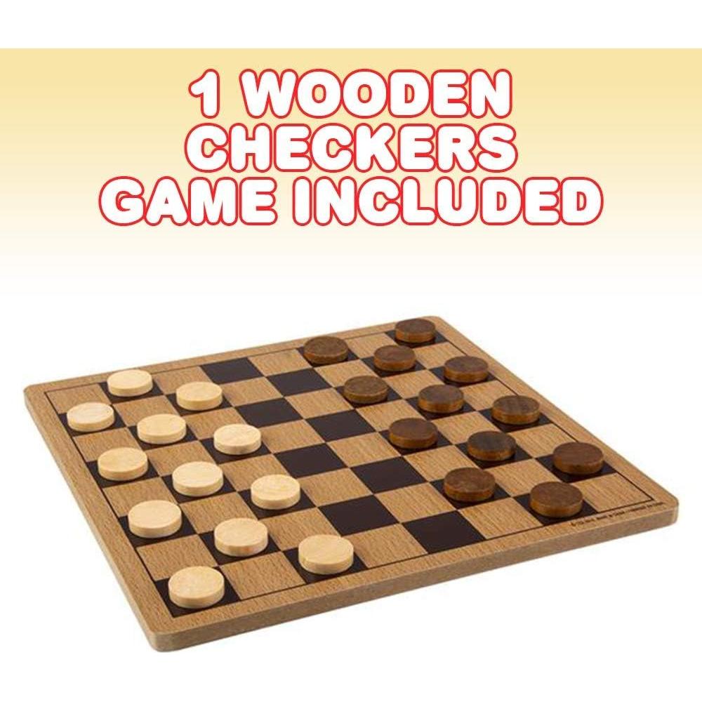 Juego de Damas de Madera Gamie 25.4x25.4 cm para Niños