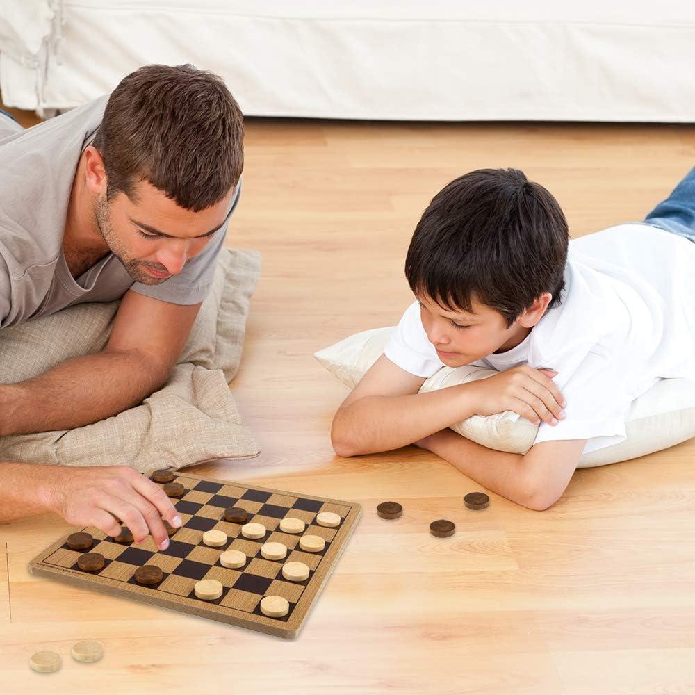 Juego de Damas de Madera Gamie 25.4x25.4 cm para Niños