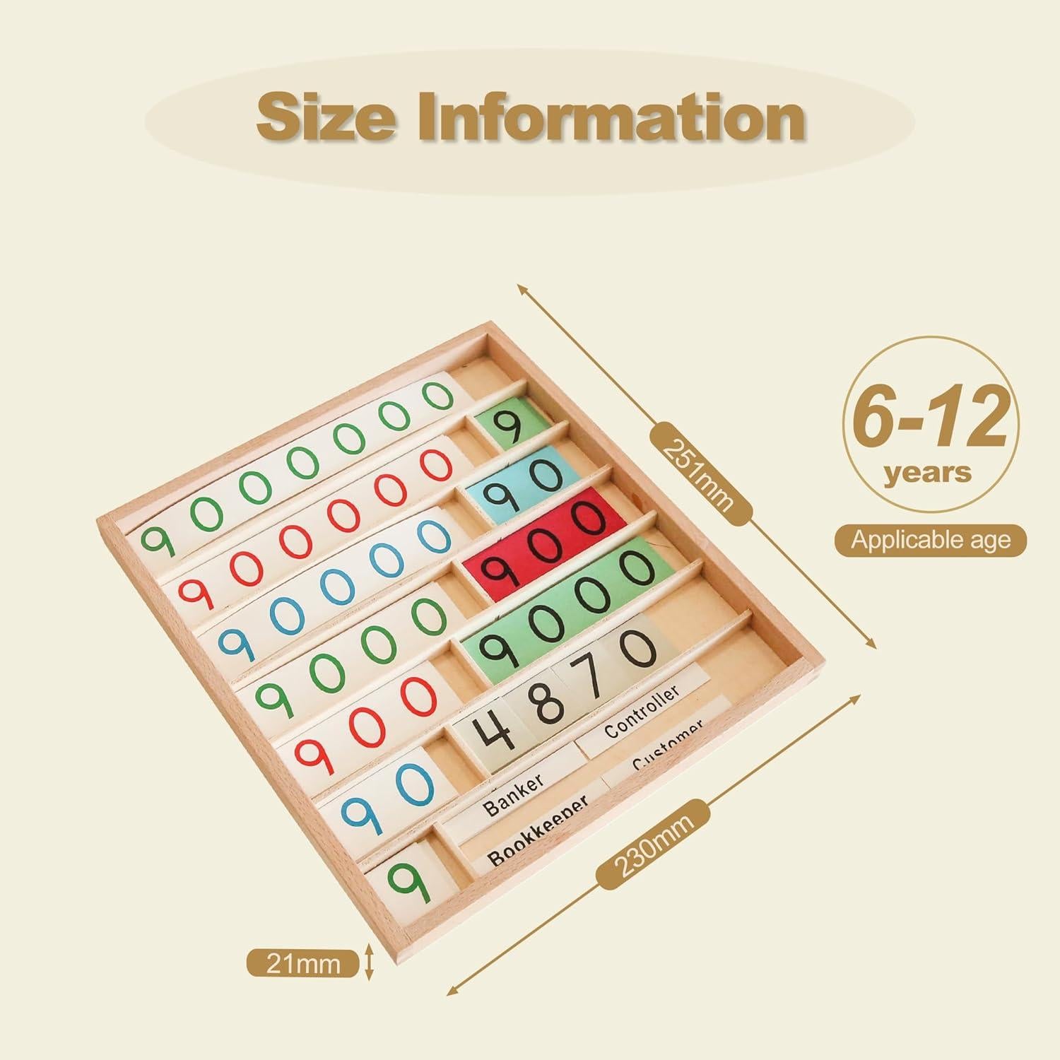 Juego del Banco Montessori Outlet para Niños 6-12 Años