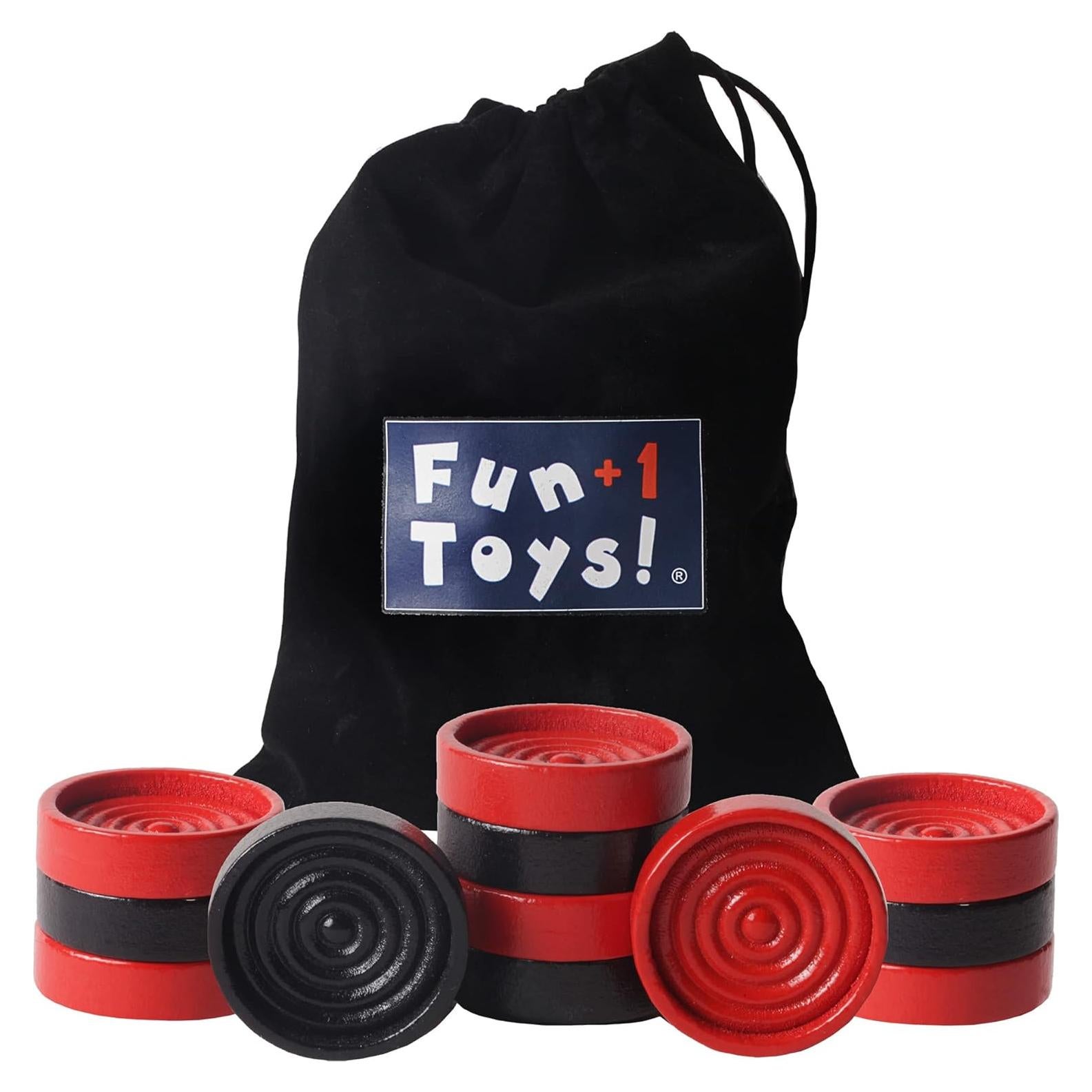 Juego de Piezas de Damas de Madera Fun+1 Toys - 26 Piezas