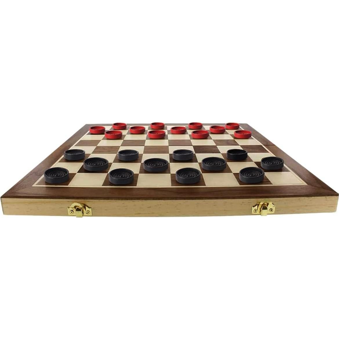 Juego de Piezas de Damas de Madera Fun+1 Toys - 26 Piezas