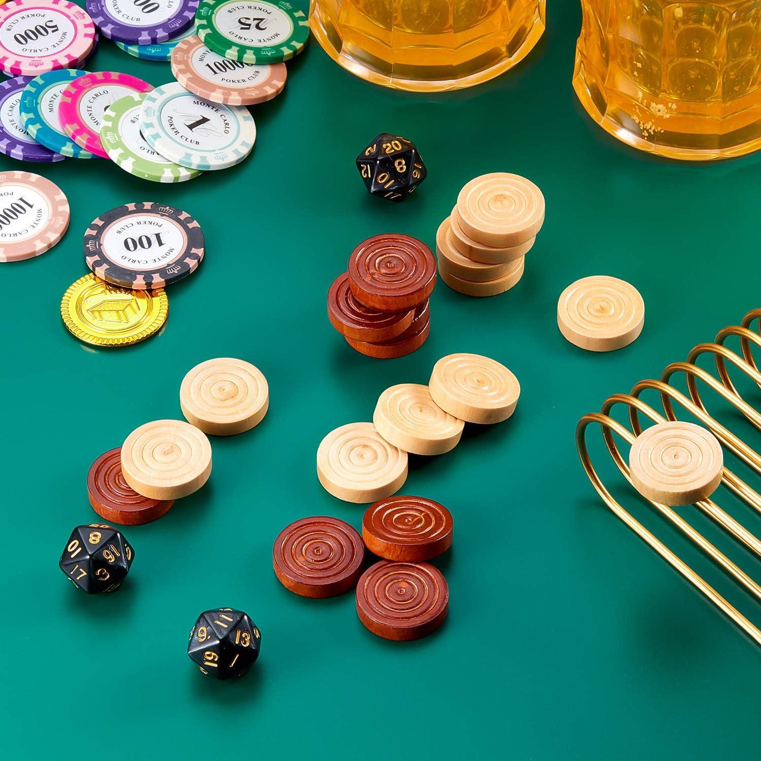 Juego de Fichas de Damas de Madera Skylety - 72 Piezas 2.69 cm