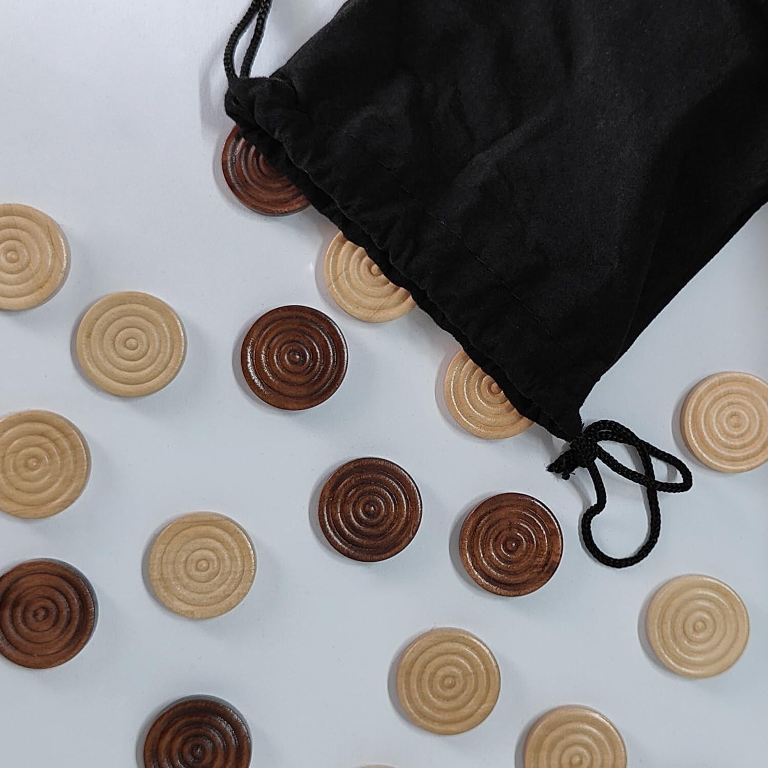 Piezas de Damas y Backgammon Baspoom 15 Piezas Madera