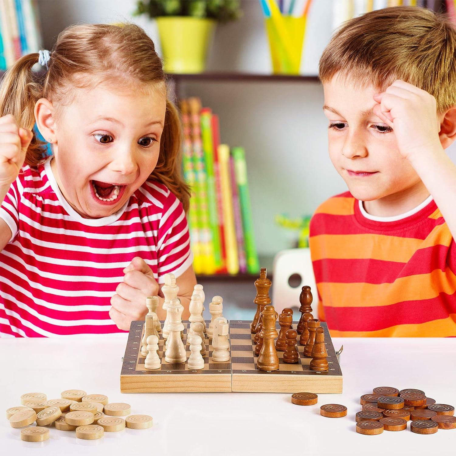 Juego de Ajedrez Clásico 56 Piezas de Madera Skylety