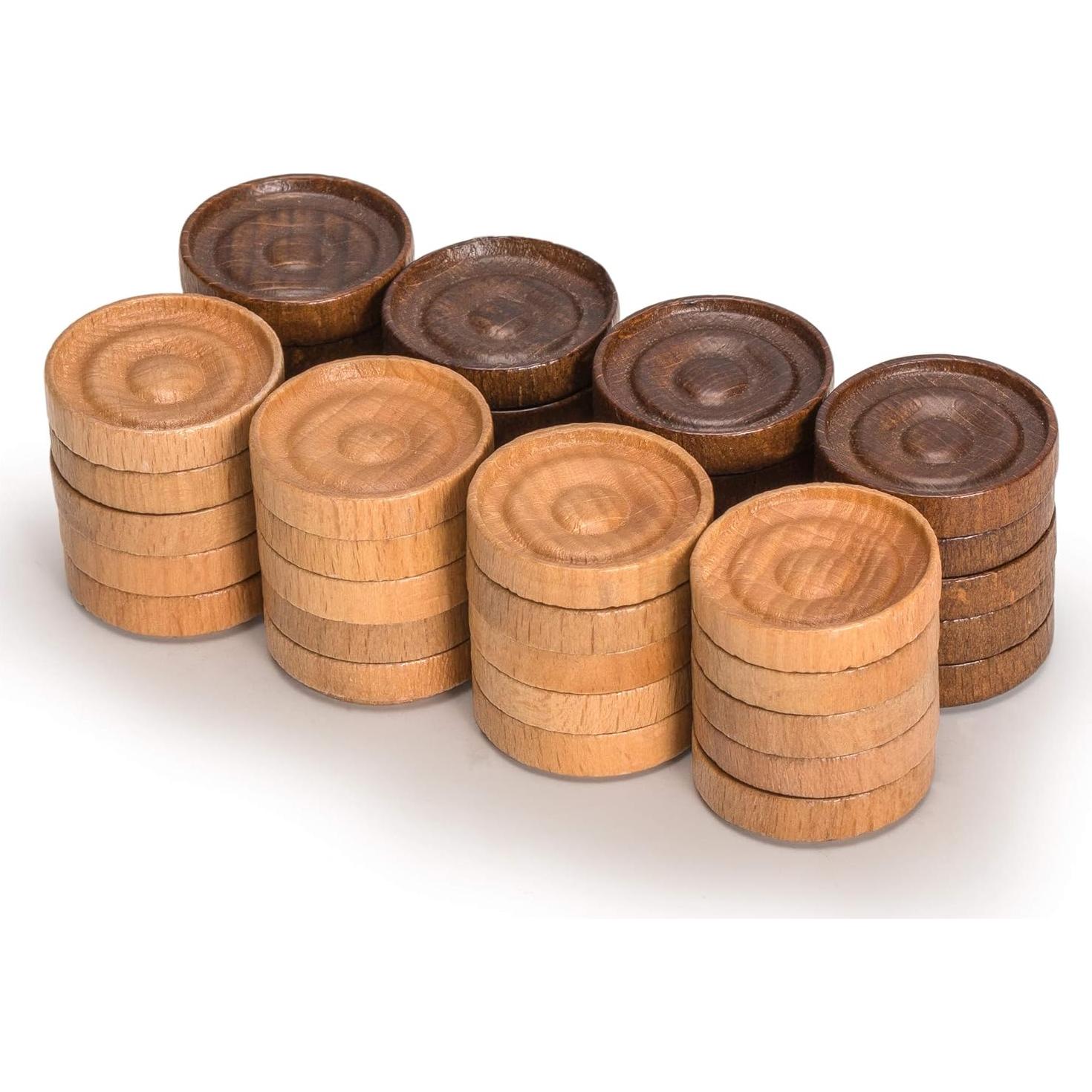 Set de Damas de Madera Estilo Italiano Yellow Mountain 40 Piezas